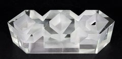 Contemporary Abstract Art Glass Table Sculpture Signed Steven Weinberg