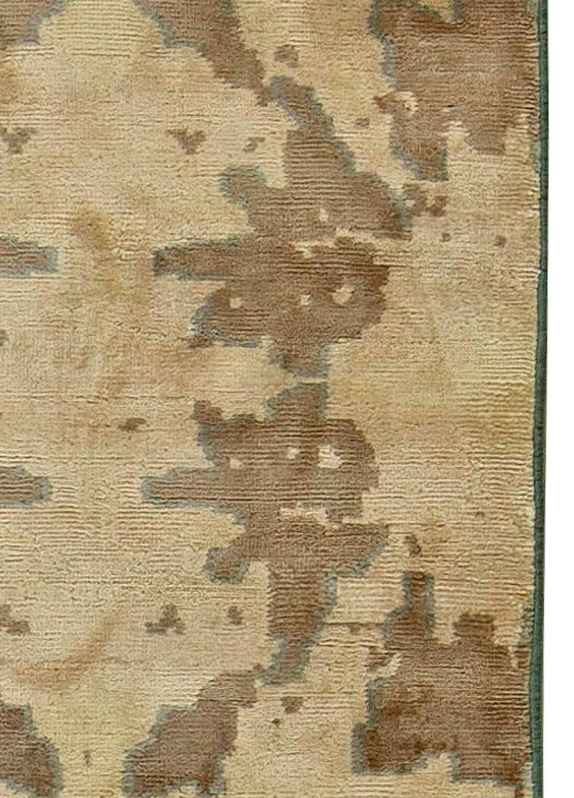 Tappeto contemporaneo astratto in seta beige marrone fatto a mano di Doris Leslie Blau In condizioni Nuovo in vendita a New York, NY