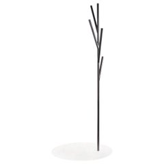 Contemporary Abstract Black and White Sculptural Hall Tree Valet with Base Plate