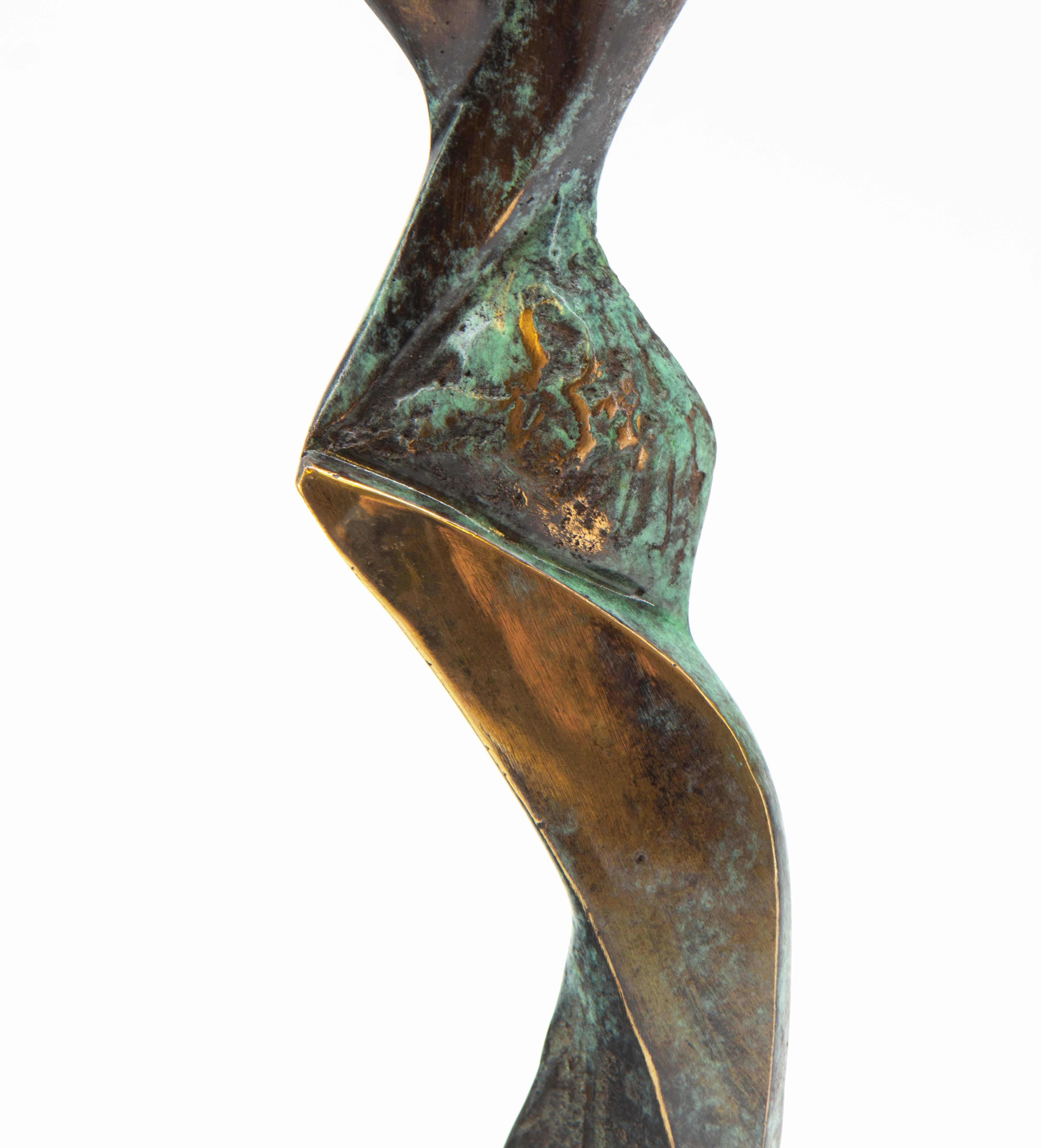 Polish Contemporary Abstract Bronze of a Female Statuette by Stanislaw Wysocki For Sale