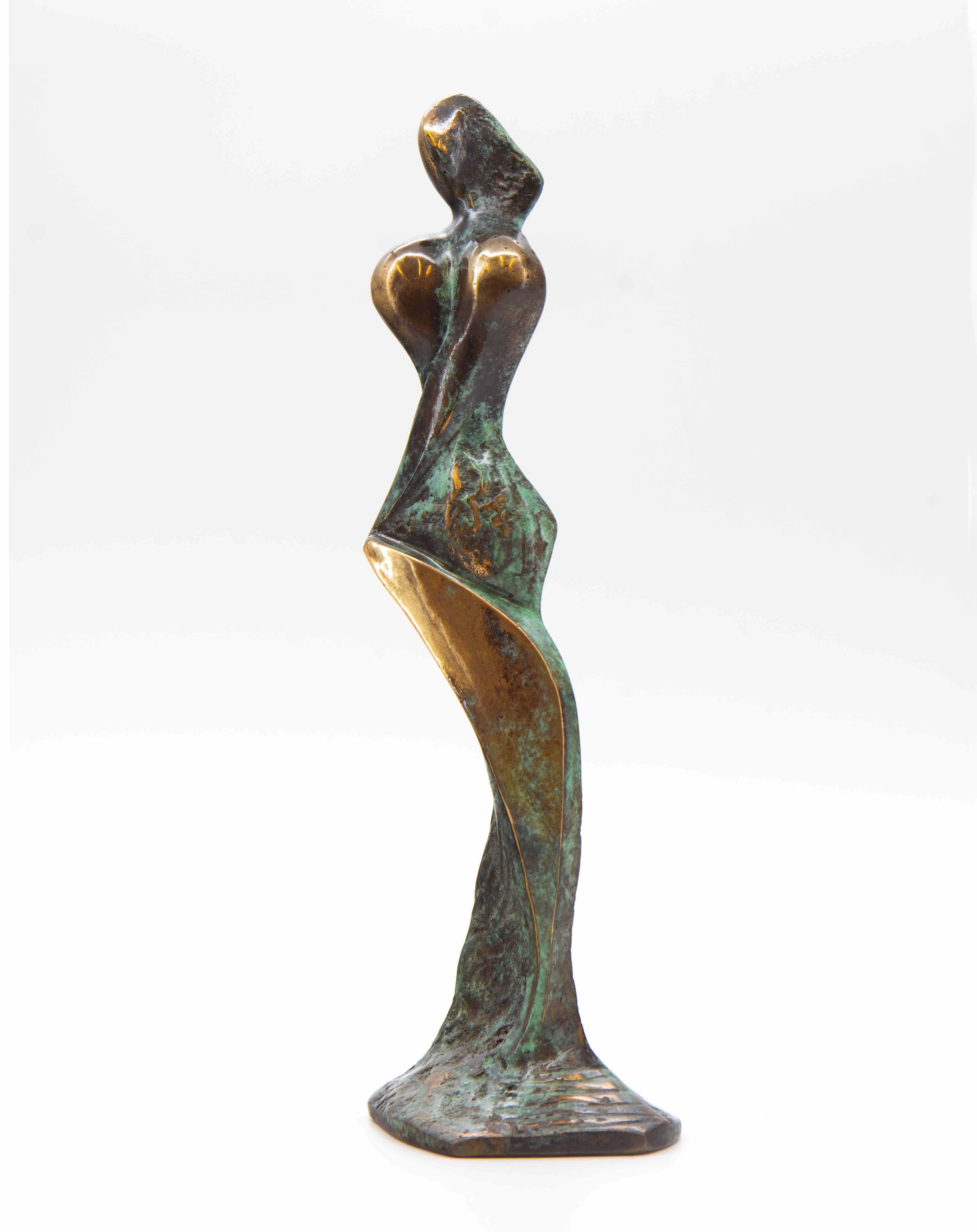 Contemporary Abstract Bronze of a Female Statuette by Stanislaw Wysocki For Sale 1