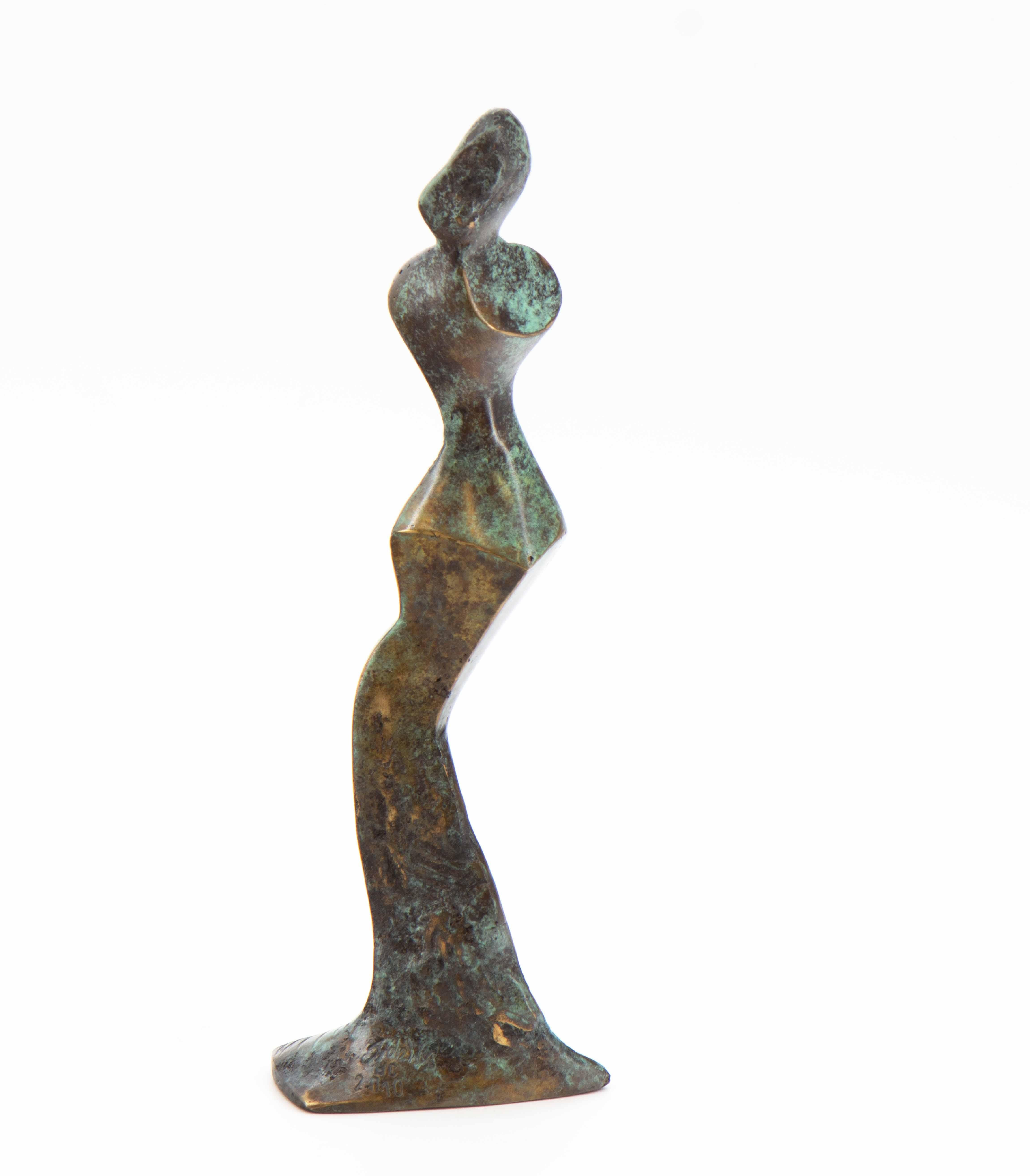 Contemporary Abstract Bronze of a Female Statuette by Stanislaw Wysocki For Sale 2