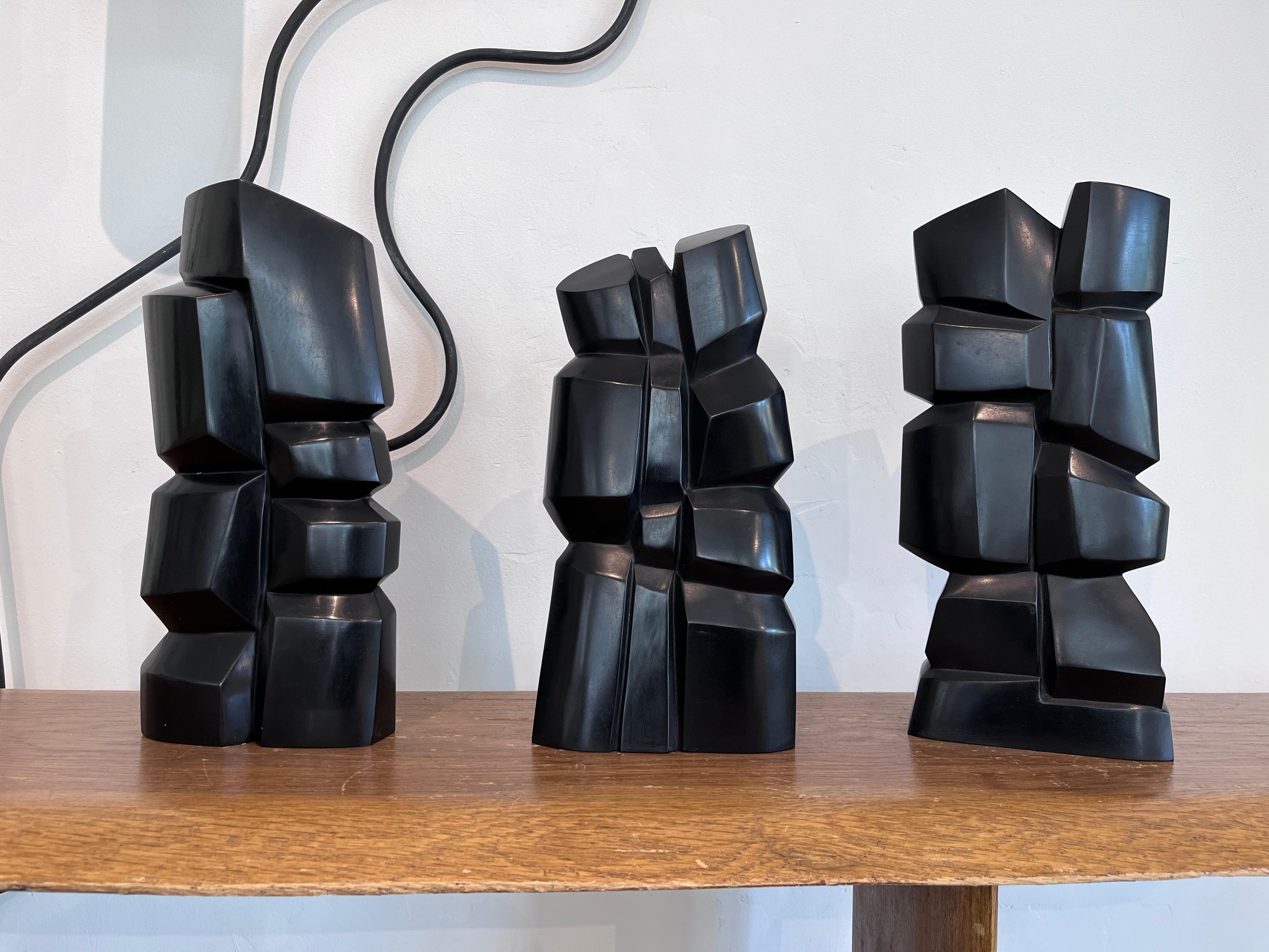 Contemporary Abstract Bronze Sculpture by Bertrand Créach For Sale 1
