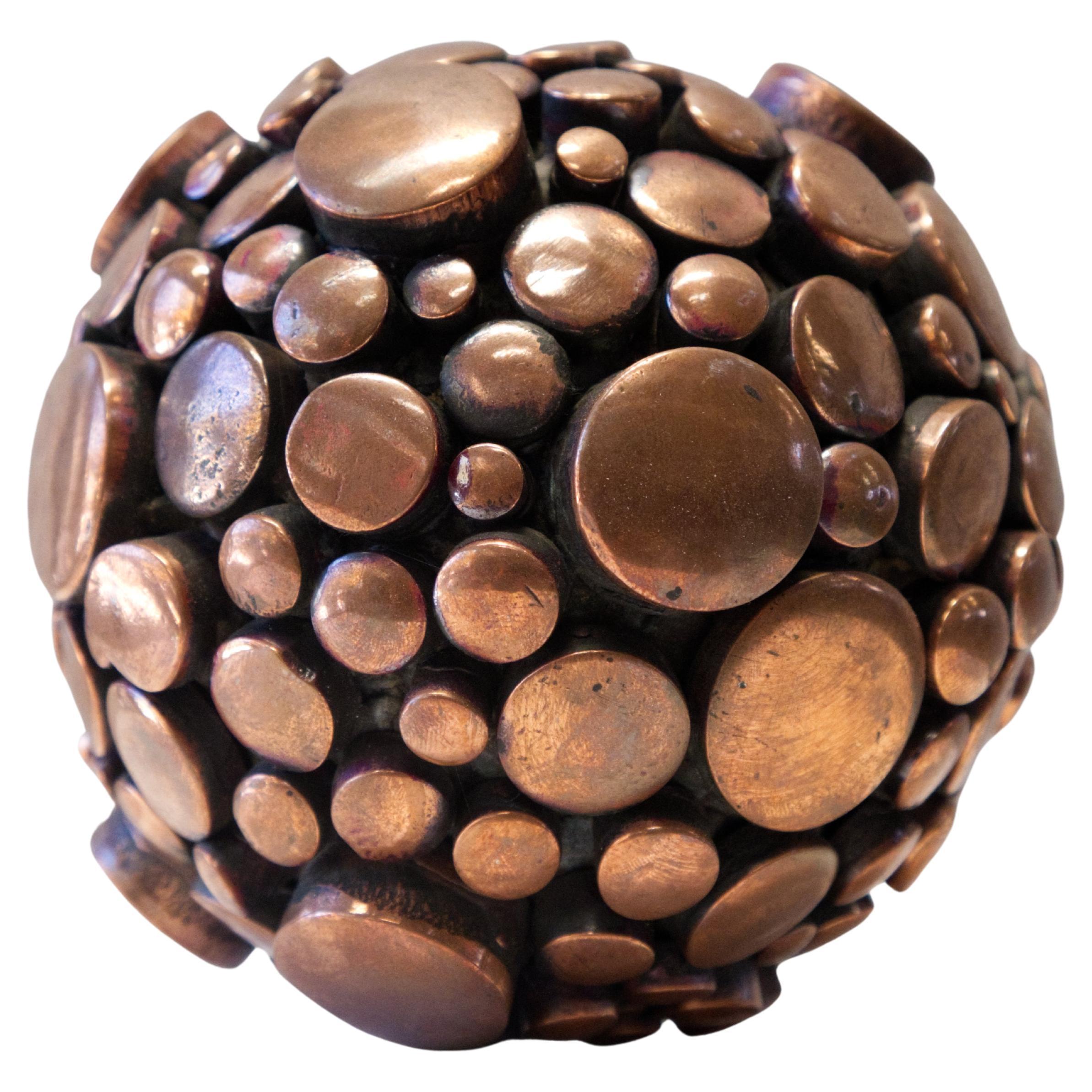 Contemporary Abstract Copper Sculpture, 'Nucleus 2' von Charles Splady