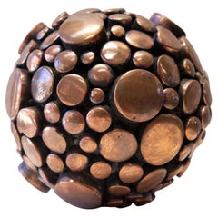 Sculpture abstraite contemporaine en cuivre, "Nucleus 2" de Charles Splady