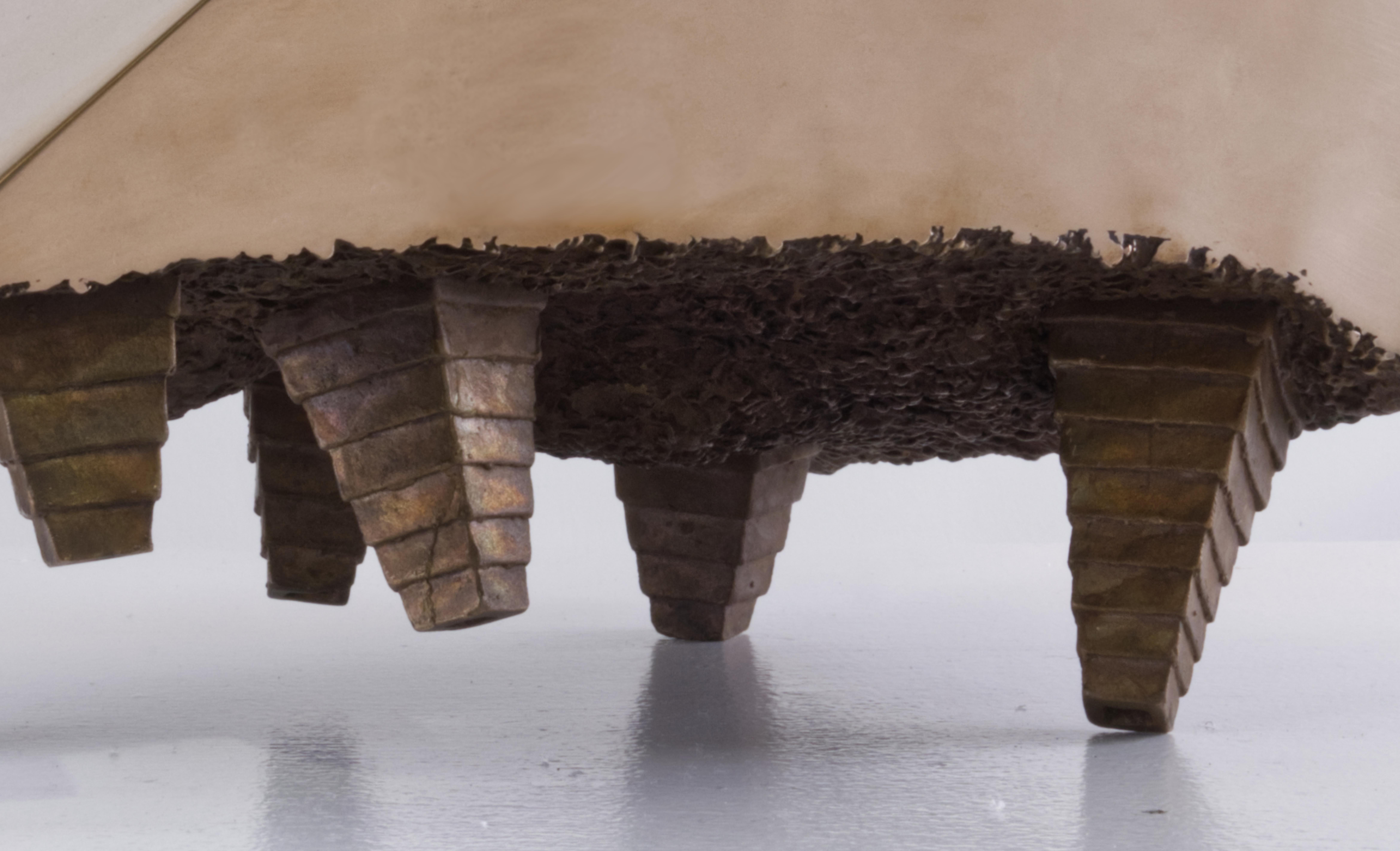 American Contemporary Abstract Bronze Sculpture, 'Slant' by Alexander Yoshikawa For Sale