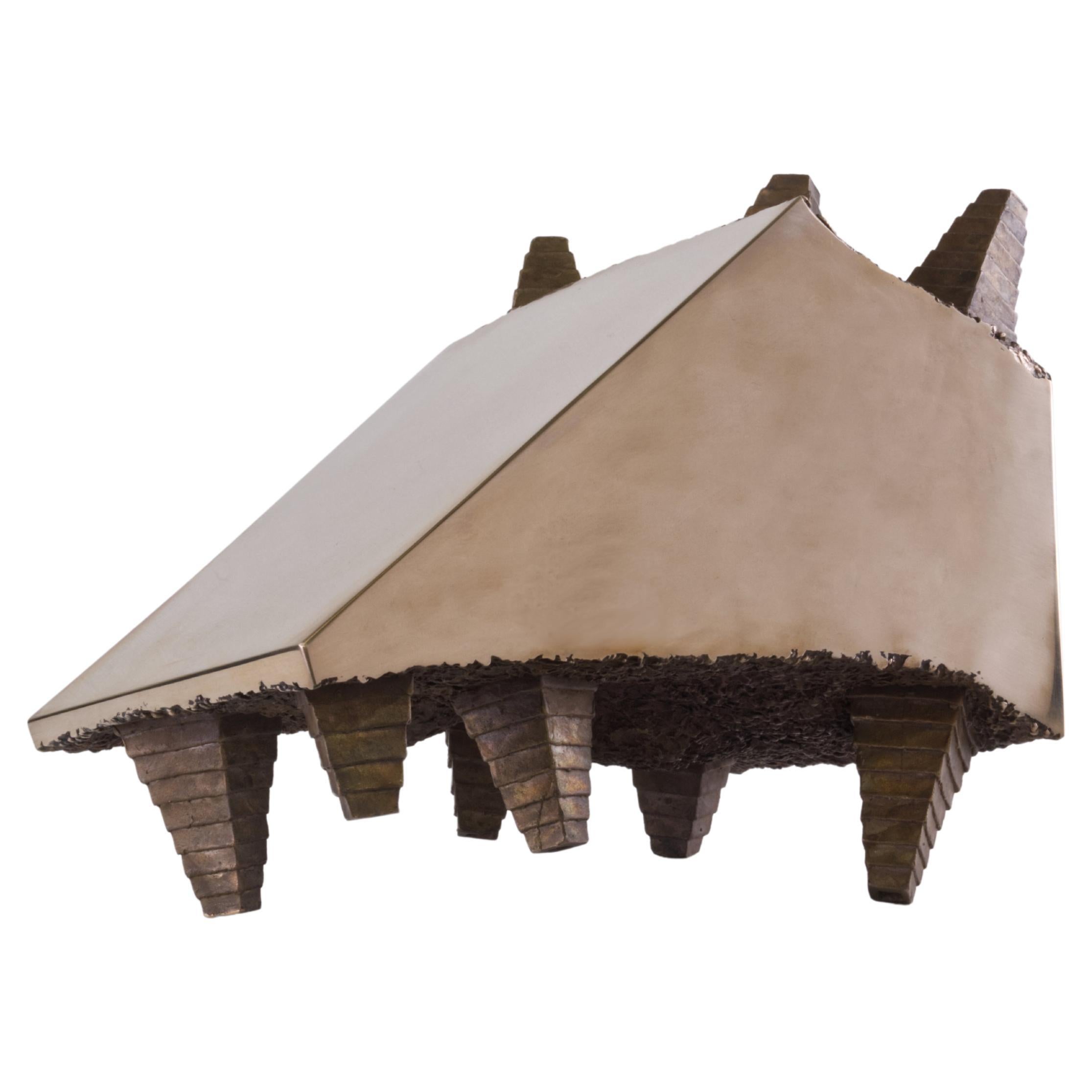 Contemporary Abstract Bronze Sculpture, 'Slant' by Alexander Yoshikawa