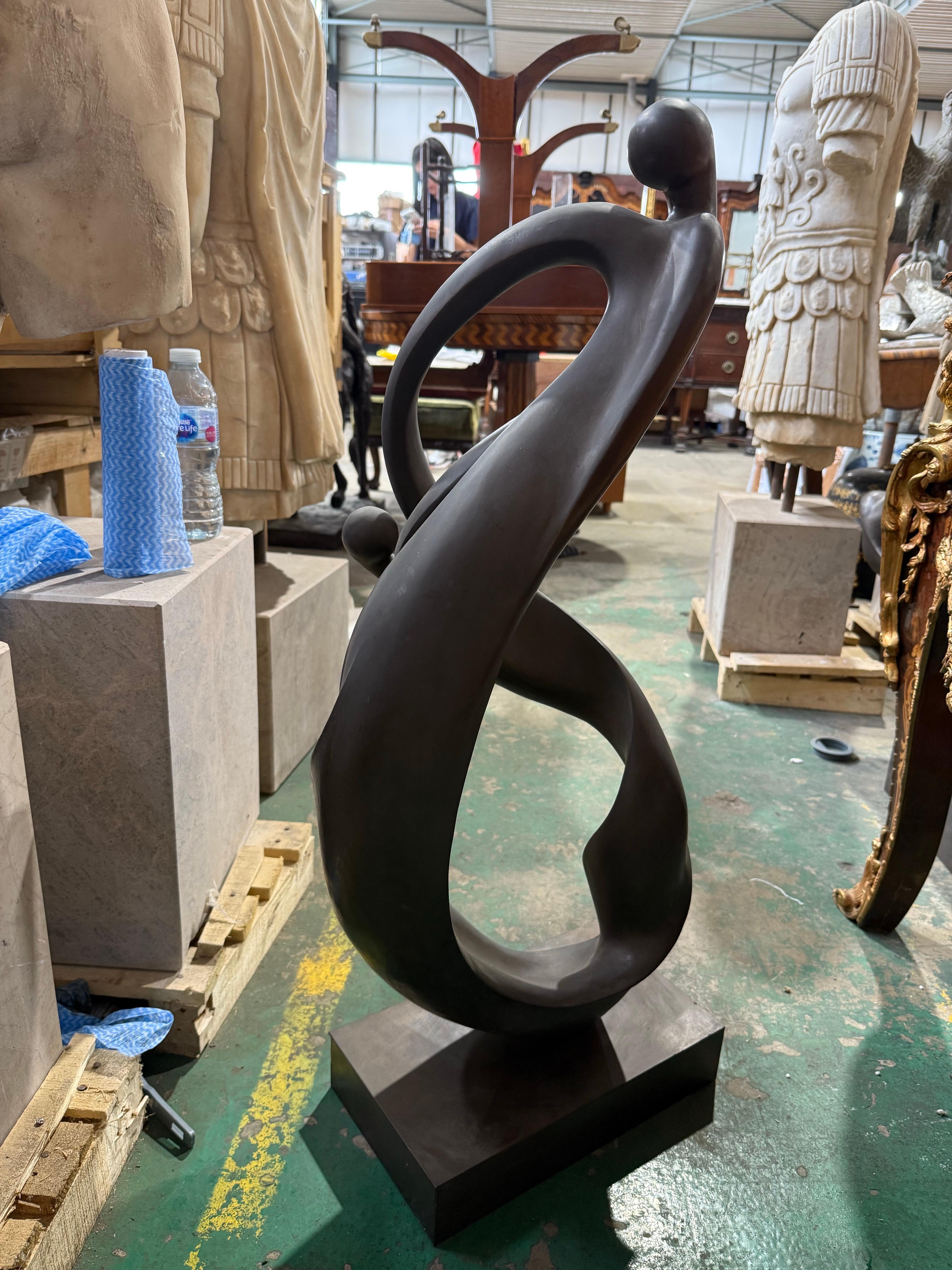Escultura abstracta contemporánea de bronce - 