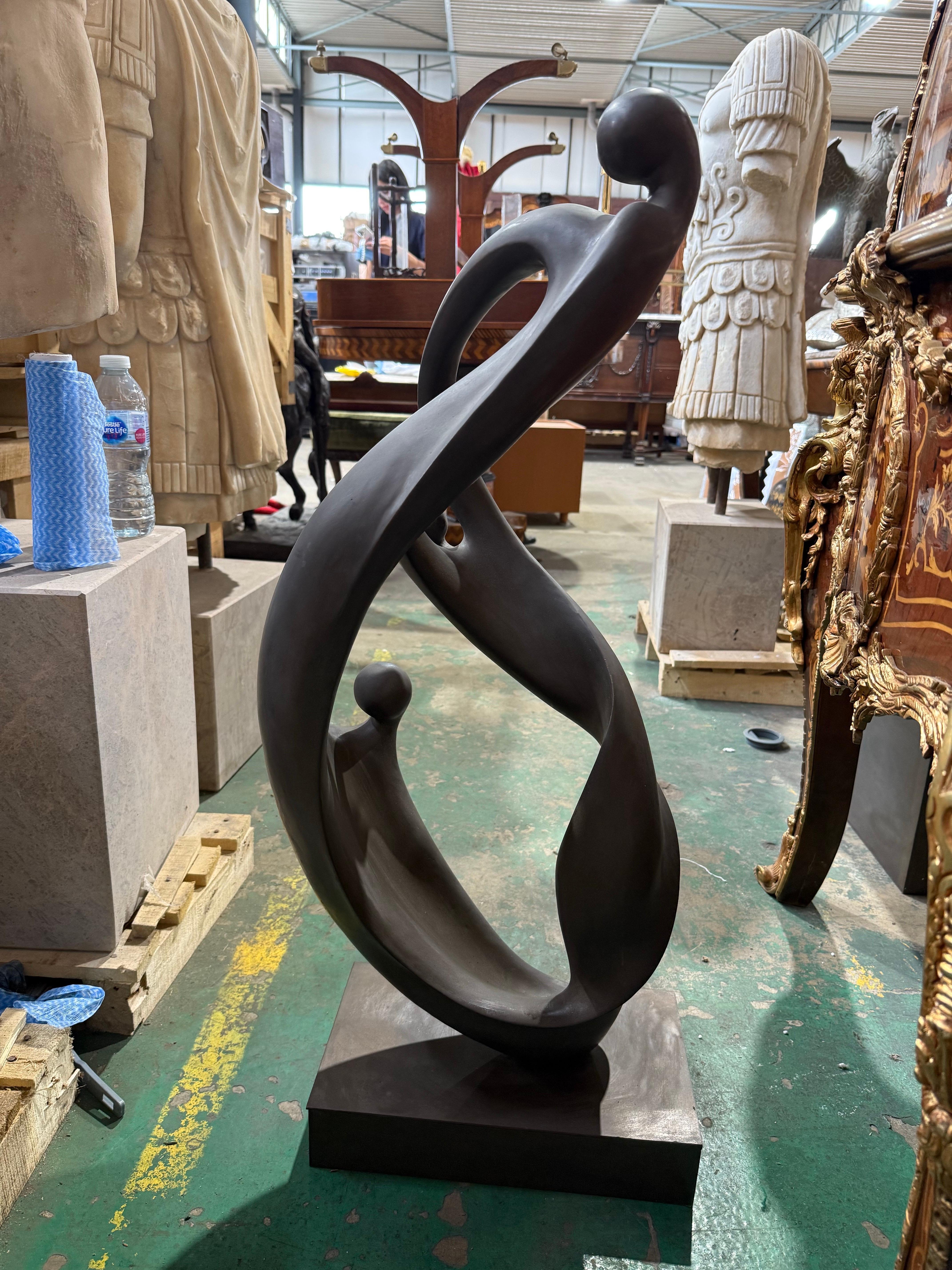 Escultura abstracta contemporánea de bronce - 