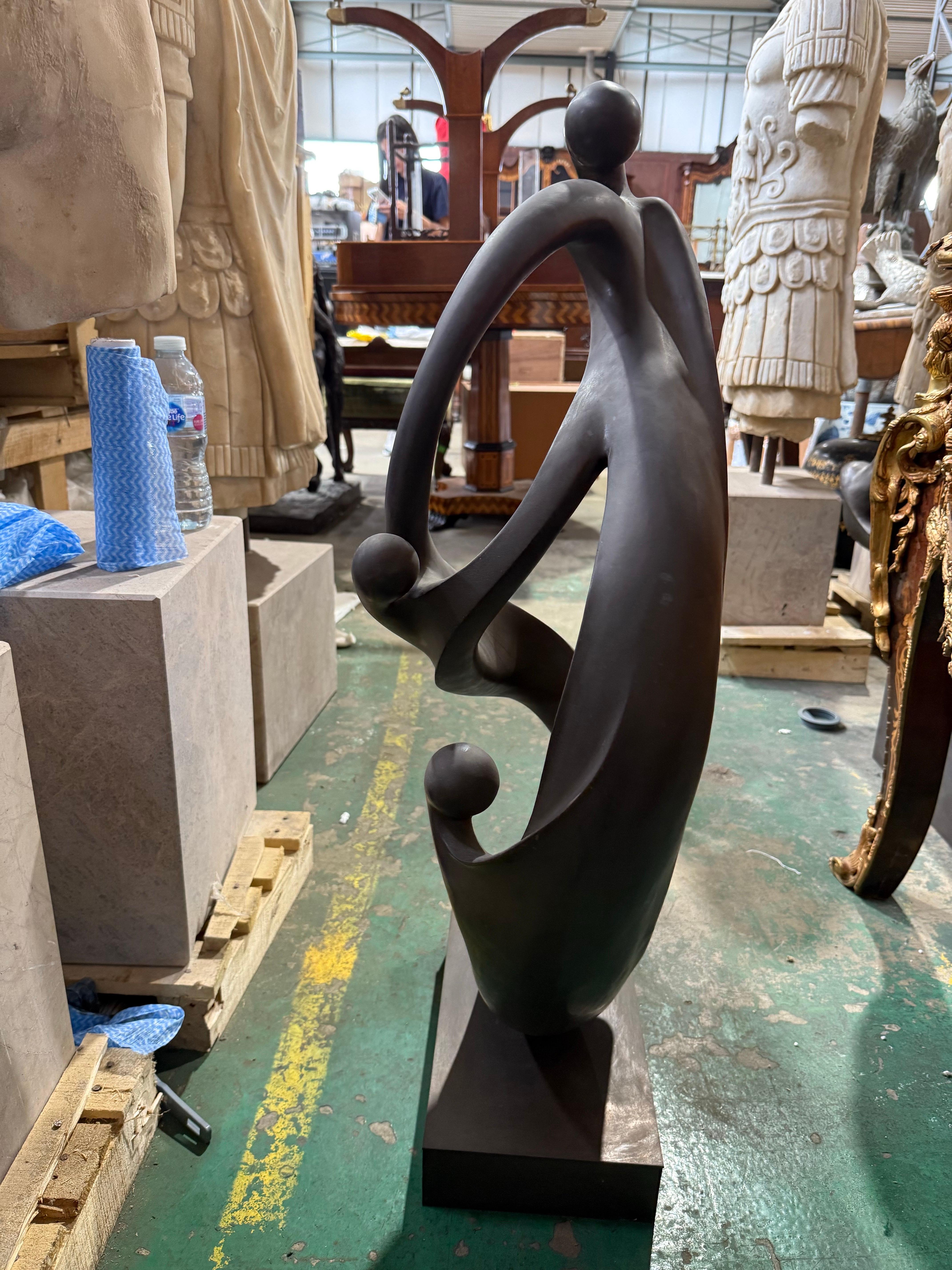 Escultura abstracta contemporánea de bronce - 