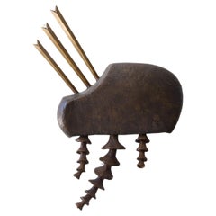 Sculpture murale abstraite contemporaine en bronze, "Notional Generator" (générateur notionnel)