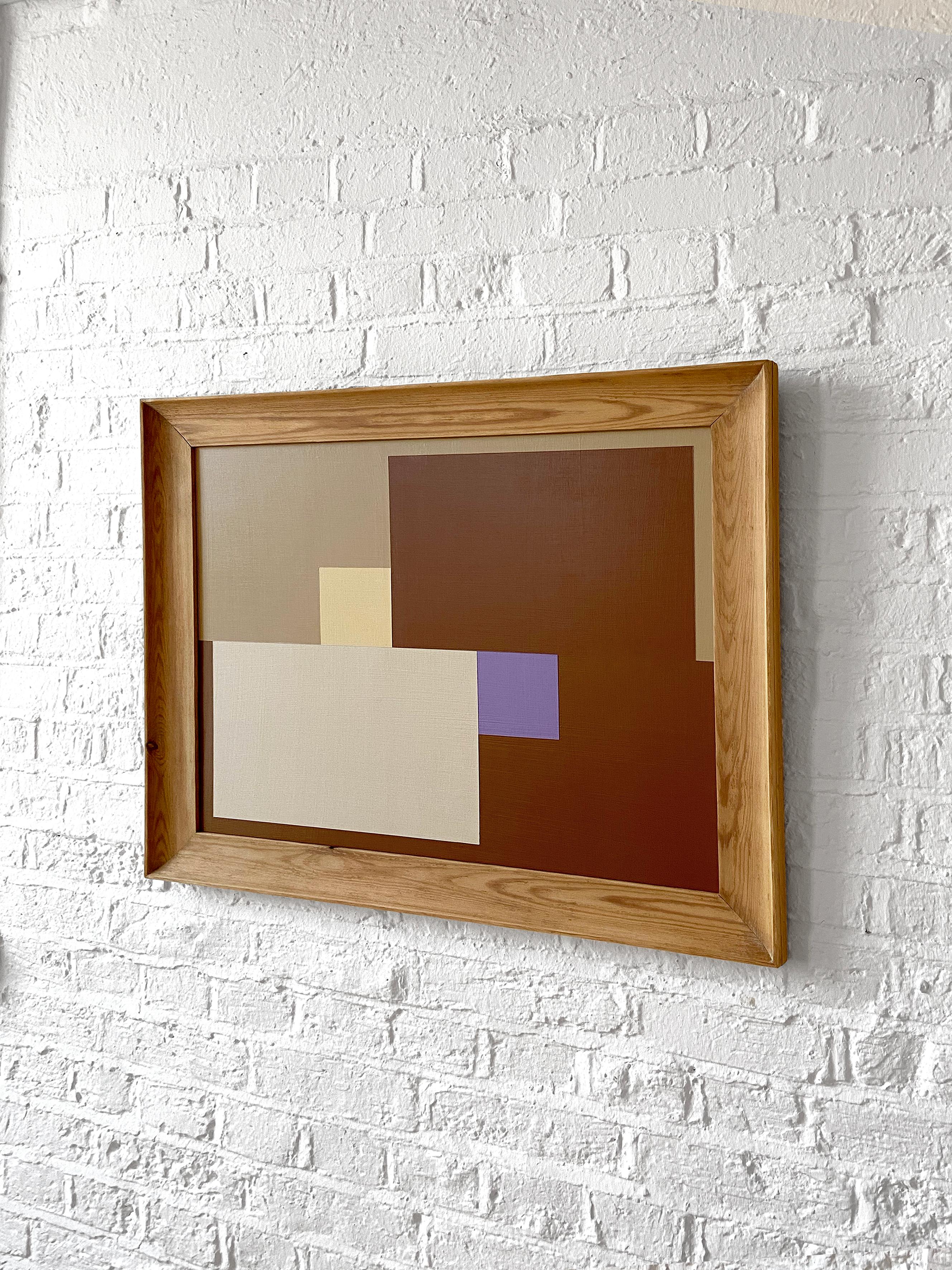 Contemporary Abstract Brown Beige Colour Block Acrylic Painting Palm Springs im Zustand „Neu“ im Angebot in London, GB