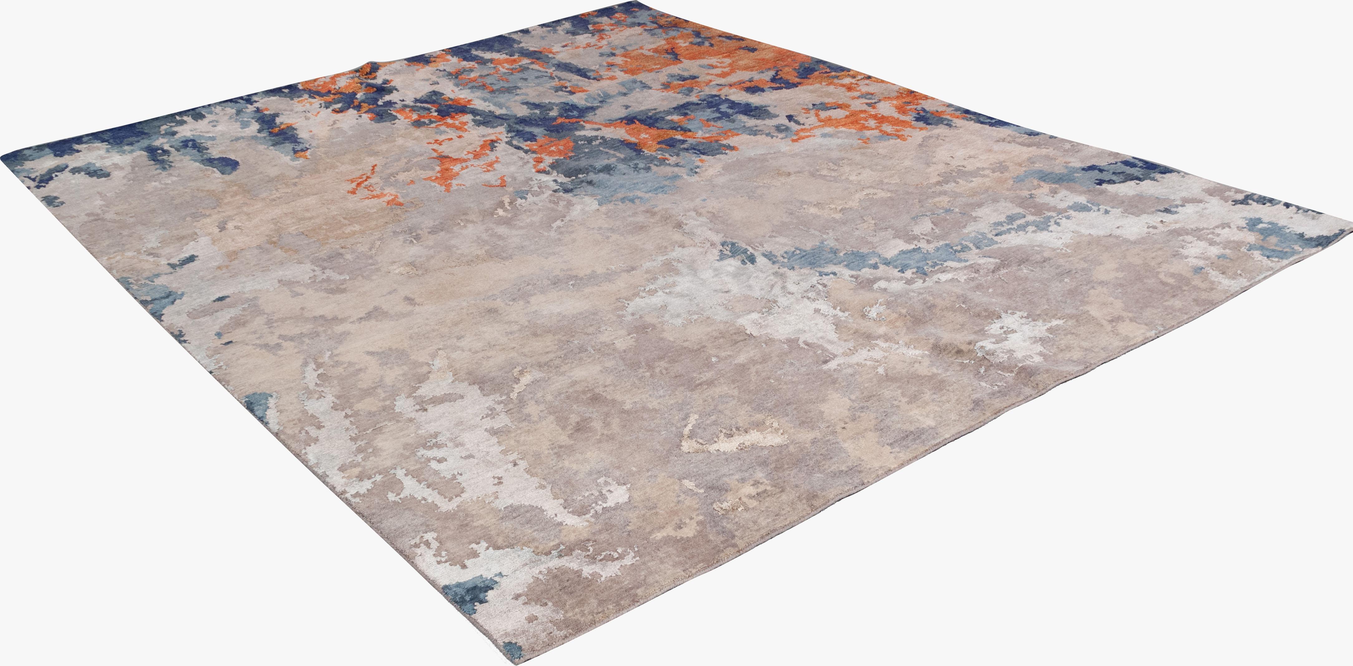 Contemporary Abstract Collection 8' x 10'. This is a brand new hand knotted contemporary rug made from viscose and has the silky sheen that creates a wow in any room it is placed. In a variety of sizes. Can be custom made to size.
   