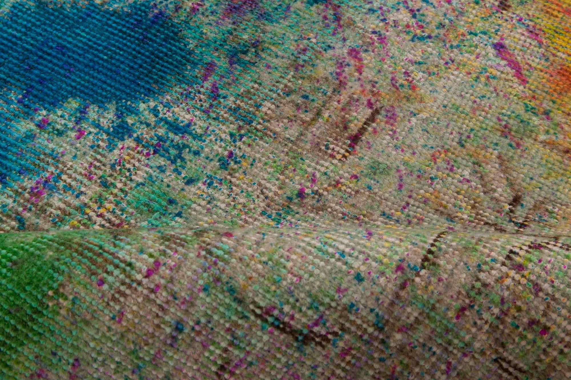 Contemporary Abstract Daliesque Handmade wool rug by Doris Leslie Blau
Size: 4'9