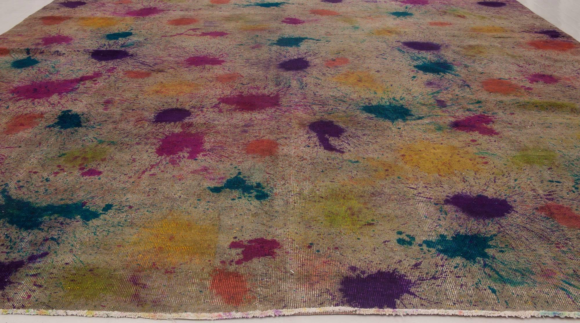 Indian Abstract Modern “Daliesque” Wool Rug by Doris Leslie Blau For Sale