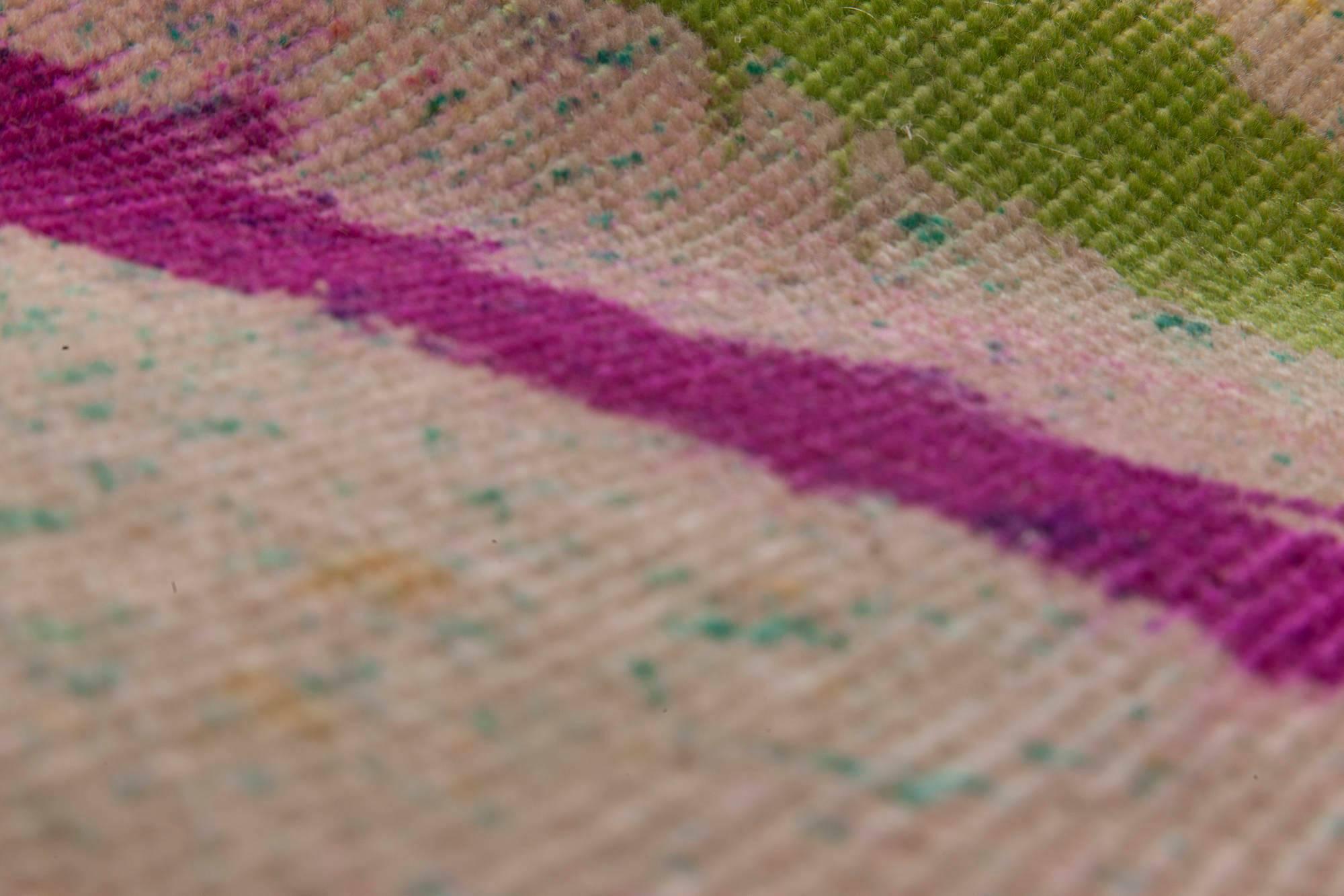 Noué à la main Tapis en laine abstrait contemporain Daliesque fait à la main par Doris Leslie Blau en vente