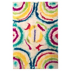 Contemporary Abstract Daliesque Handmade Wool Rug by Doris Leslie Blau