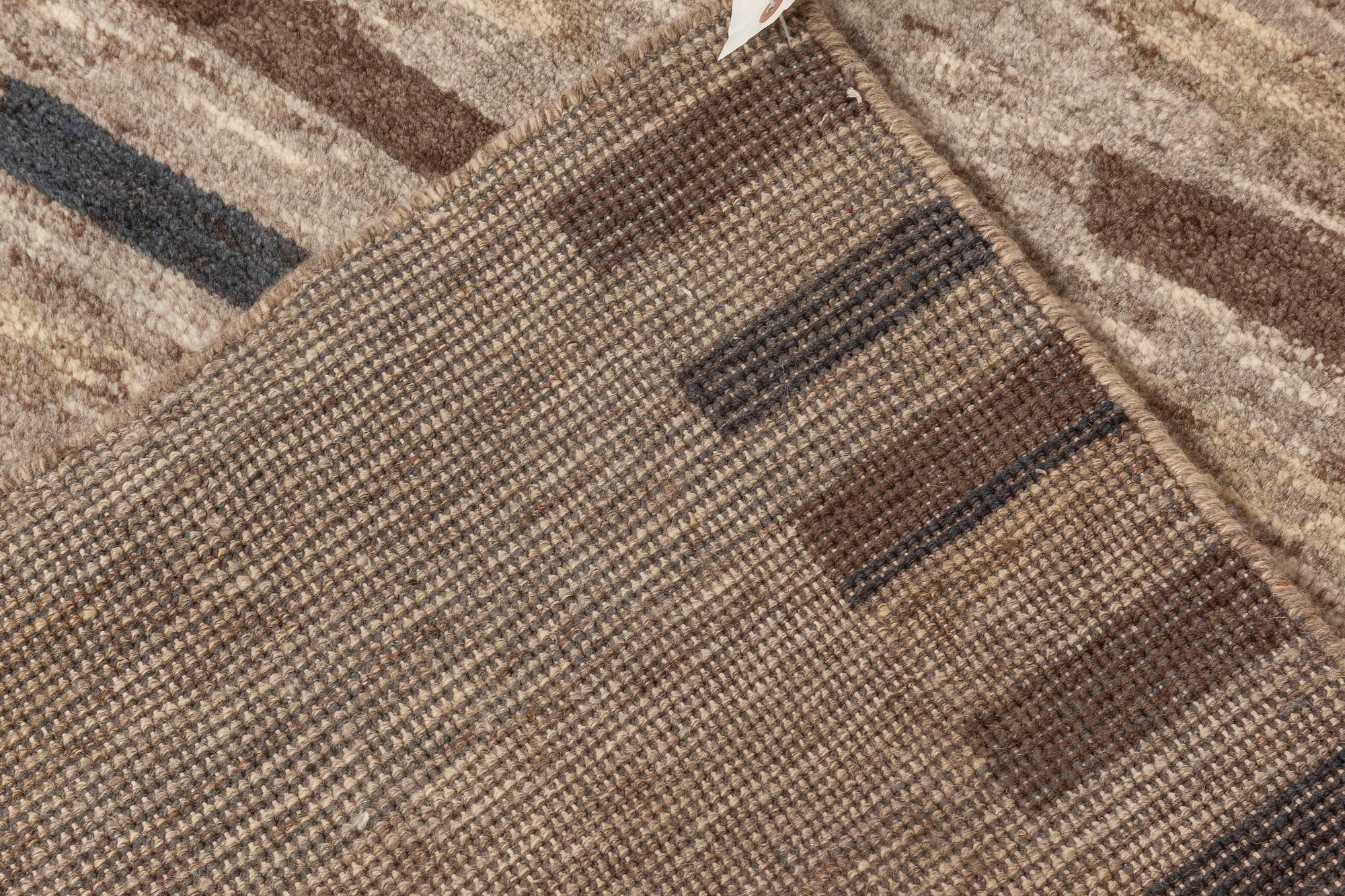 Zeitgenössischer handgefertigter Wollteppich in abstraktem Design von Doris Leslie Blau im Zustand „Neu“ im Angebot in New York, NY