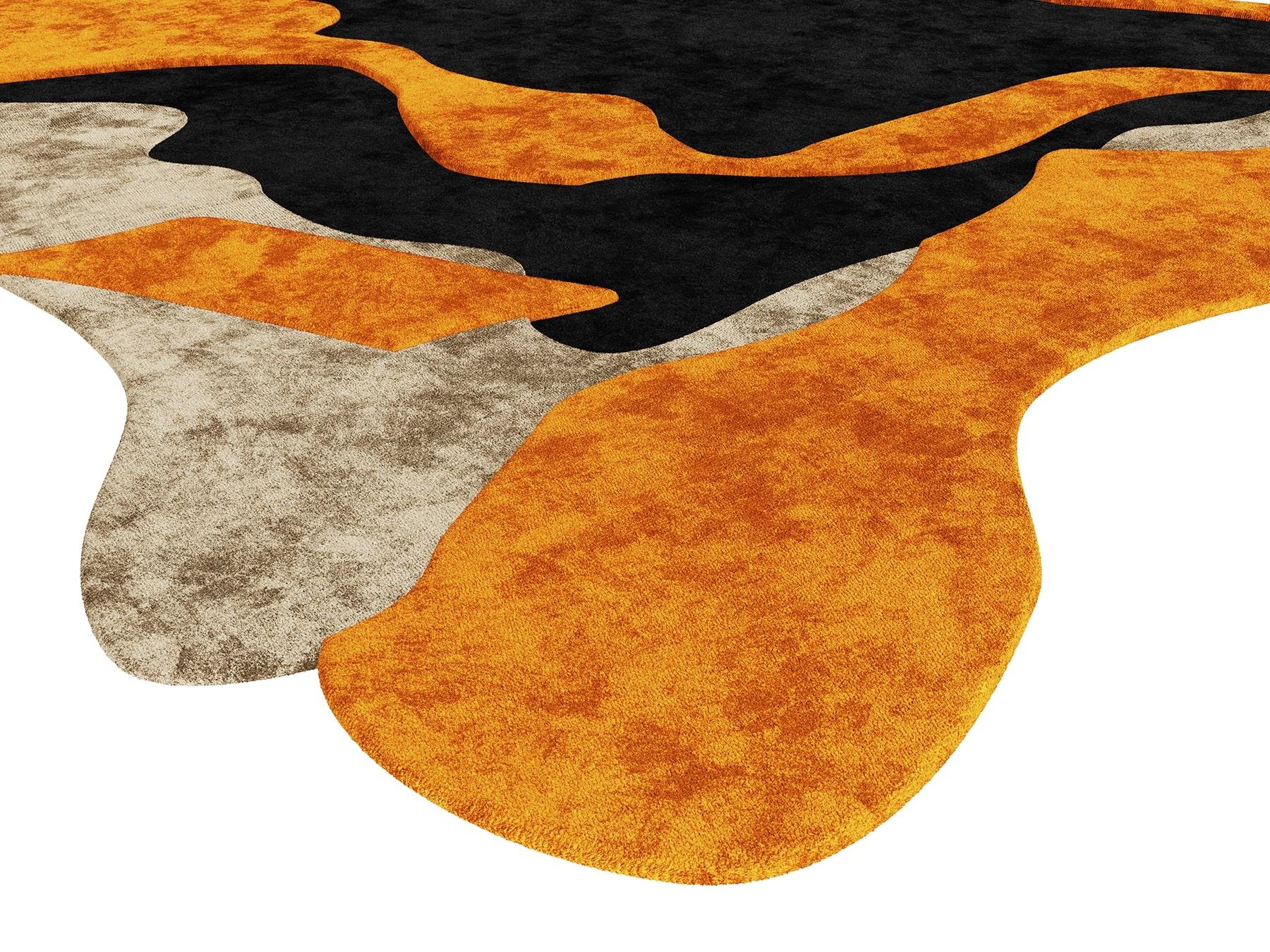 Tapis Shaped #043 also known as Piano Rug is a modern piece by HOMMÉS Studio x TAPIS Studio. It evokes a powerful combination of colors and shapes that collide in the same dimension. An abstract design is a bold choice for a modern-living project.