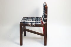 Contemporary Abstract Expression Chair in Kiaat Wood and Oiled Finish with Nylon