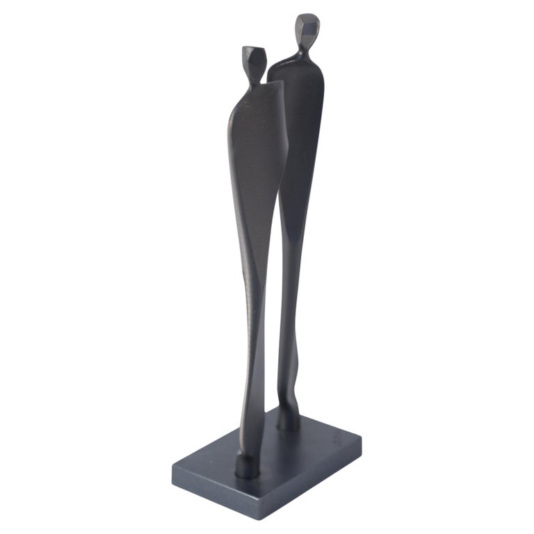 Contemporary Abstract Forged Steel Figural Sculpture For Sale