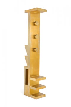 Contemporary Abstract Form Gilt Etagere / Shelf