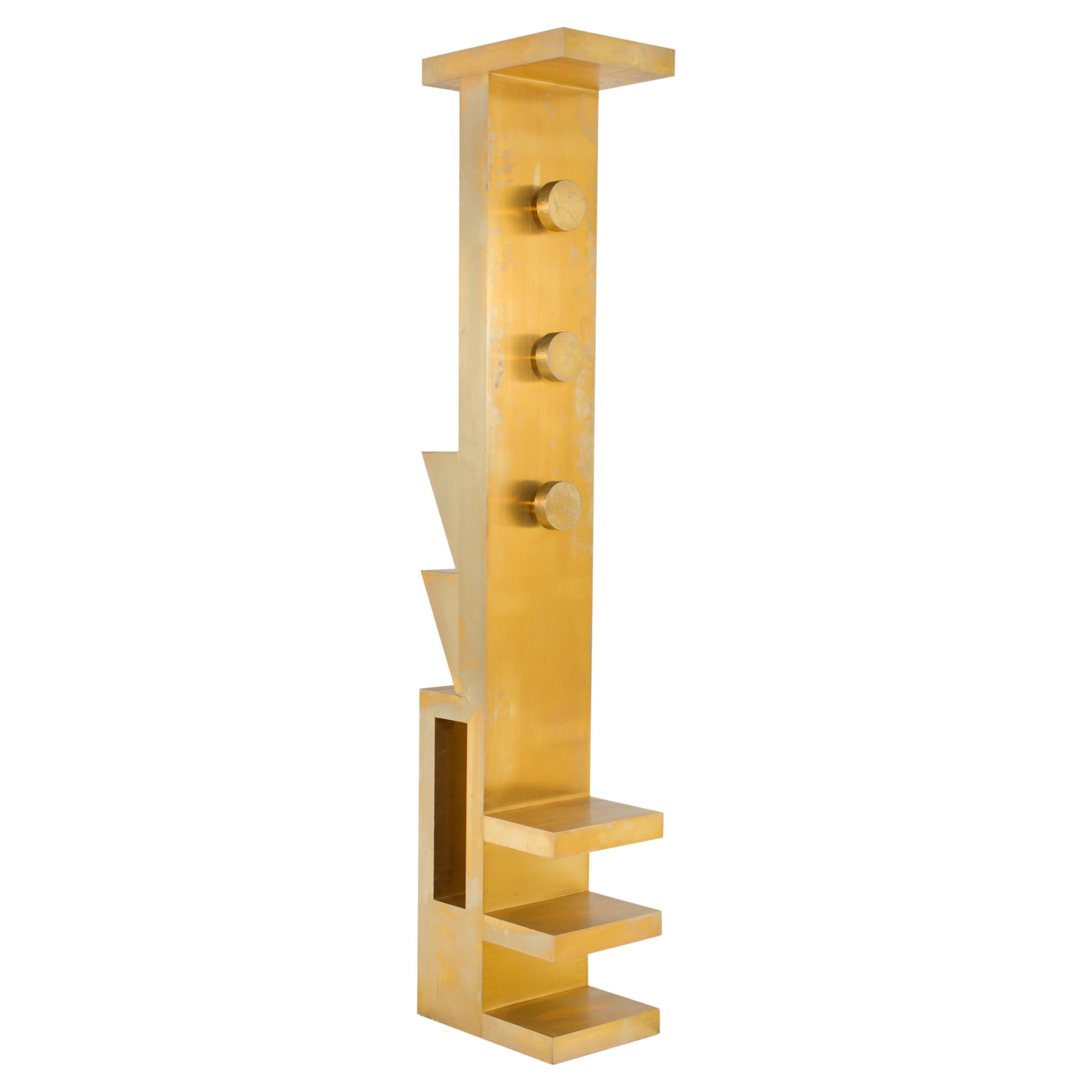 Contemporary Abstract Form Vergoldete Etagere / Regal
