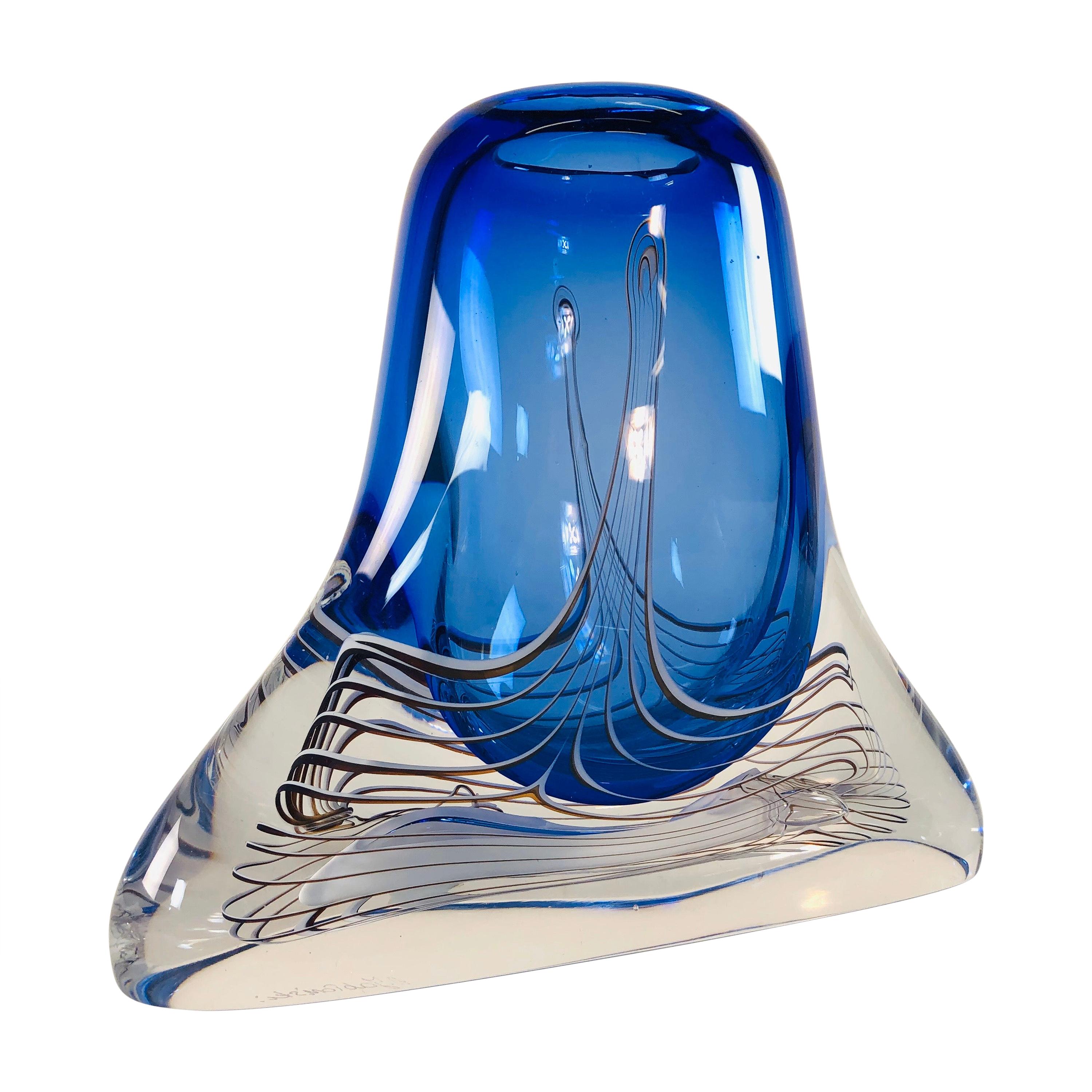 Contemporary Abstract Glass Vase For Sale