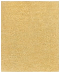 Contemporary Abstract Golden Tan Silk Carpet "Liquid Gold" by Doris Leslie Blau