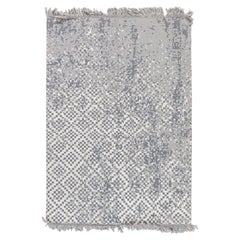 Contemporary Abstract Gray Flatweave Carpet "Diamond Fade" by Doris Leslie Blau