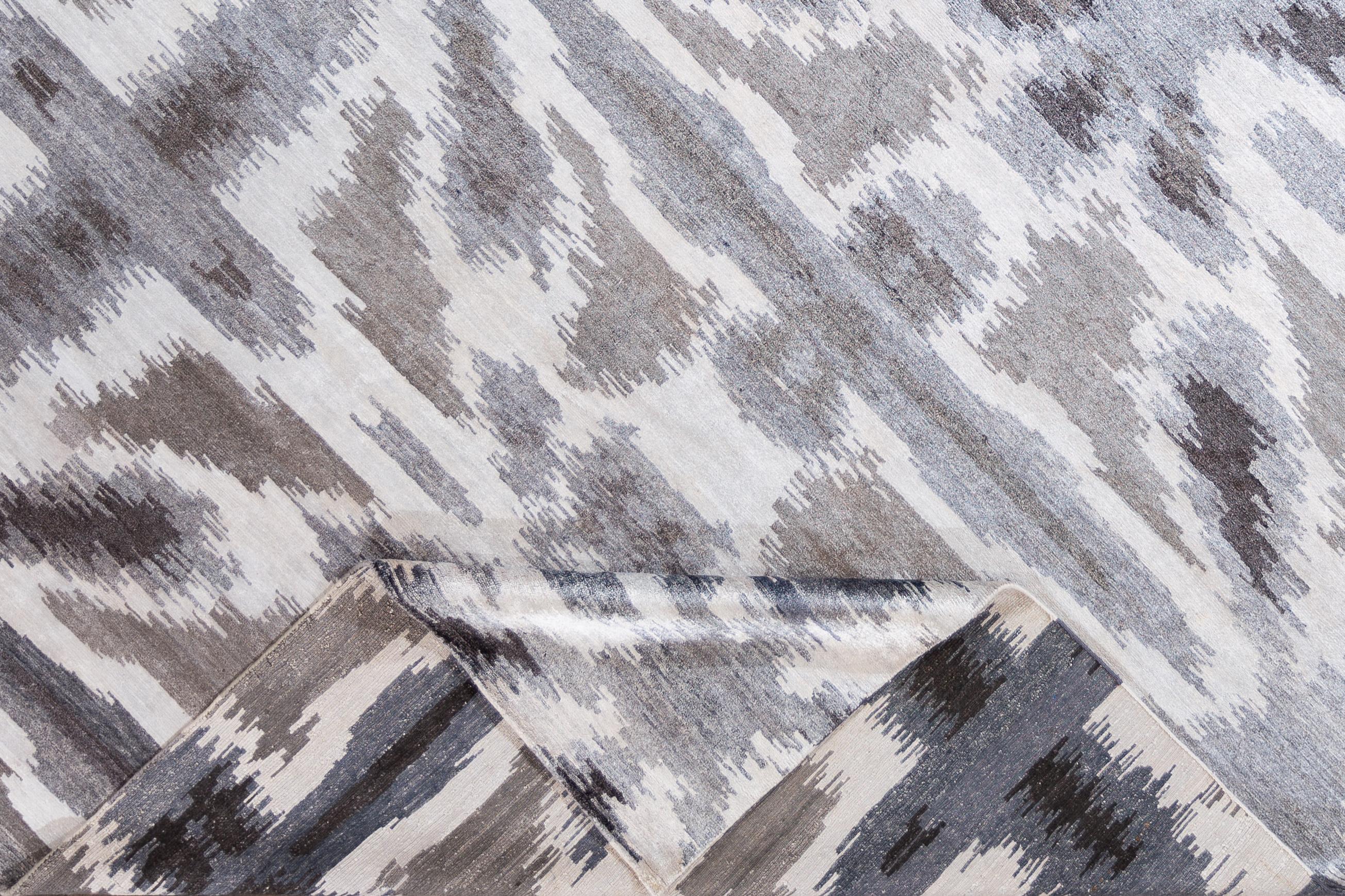 grey silk rug