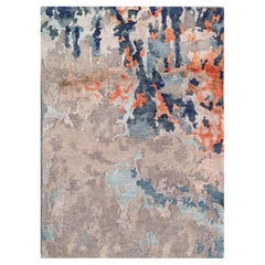 Contemporary Abstract Hand Knotted Wool Collection Dining Room Rug 8' x 10'