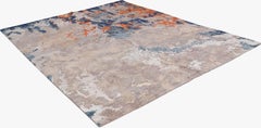 Contemporary Abstract Hand Knotted Wool Collection Dining Room Rug 8ft x 10ft