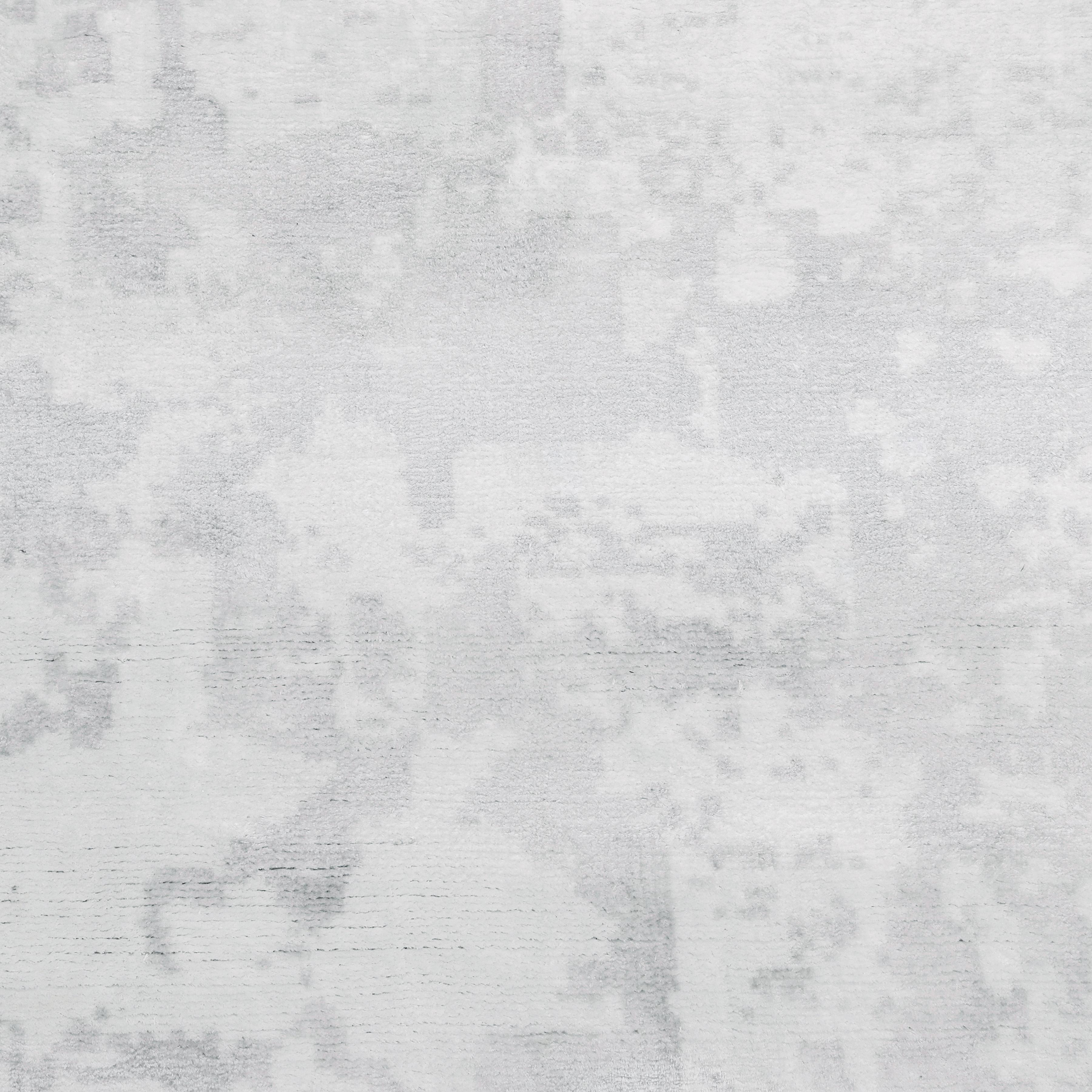 Contemporary Abstract Hand Made Gray Bereich Teppich 3' 0