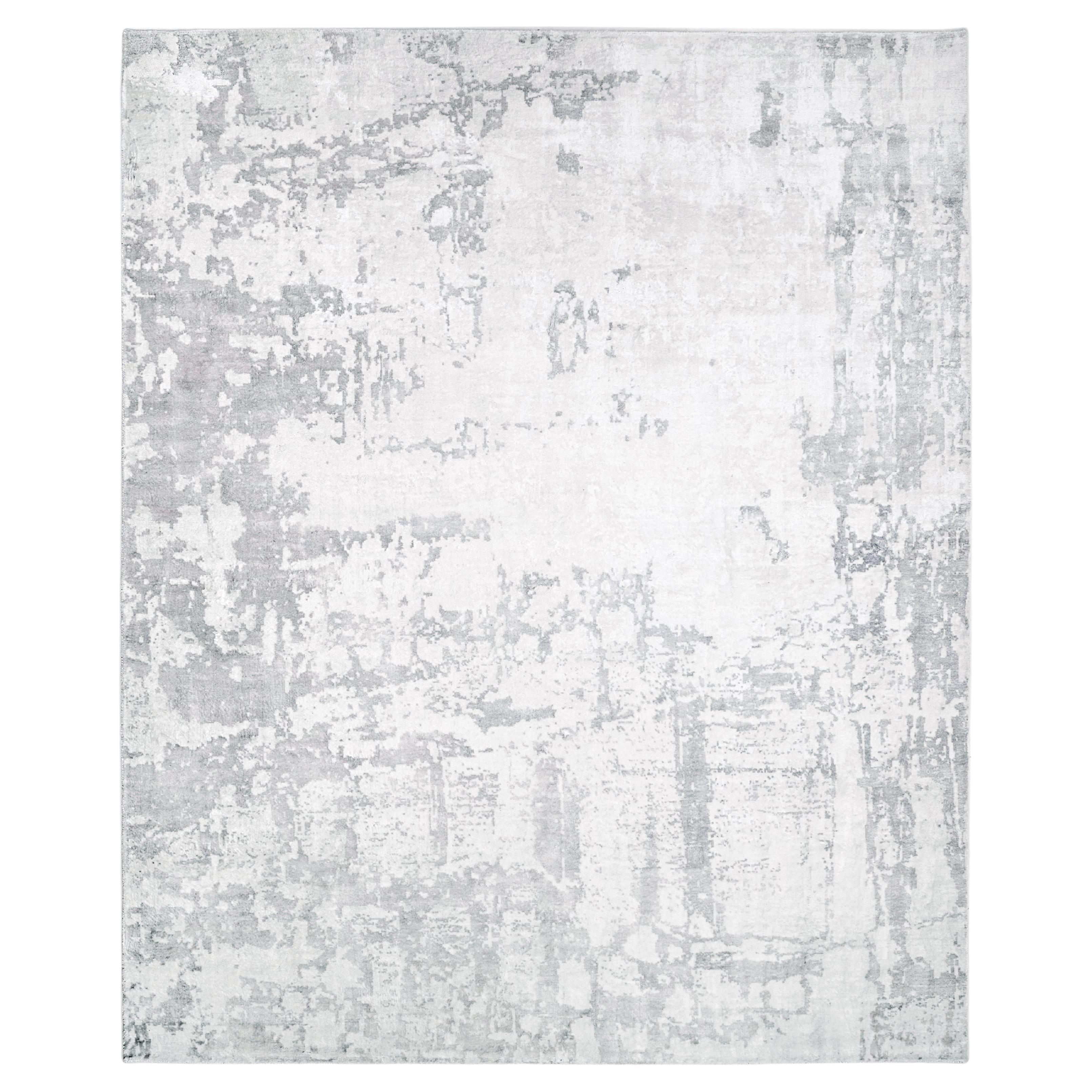 Contemporary Abstract Hand Made Gray Area Rug 3' 0" x 5' 0"