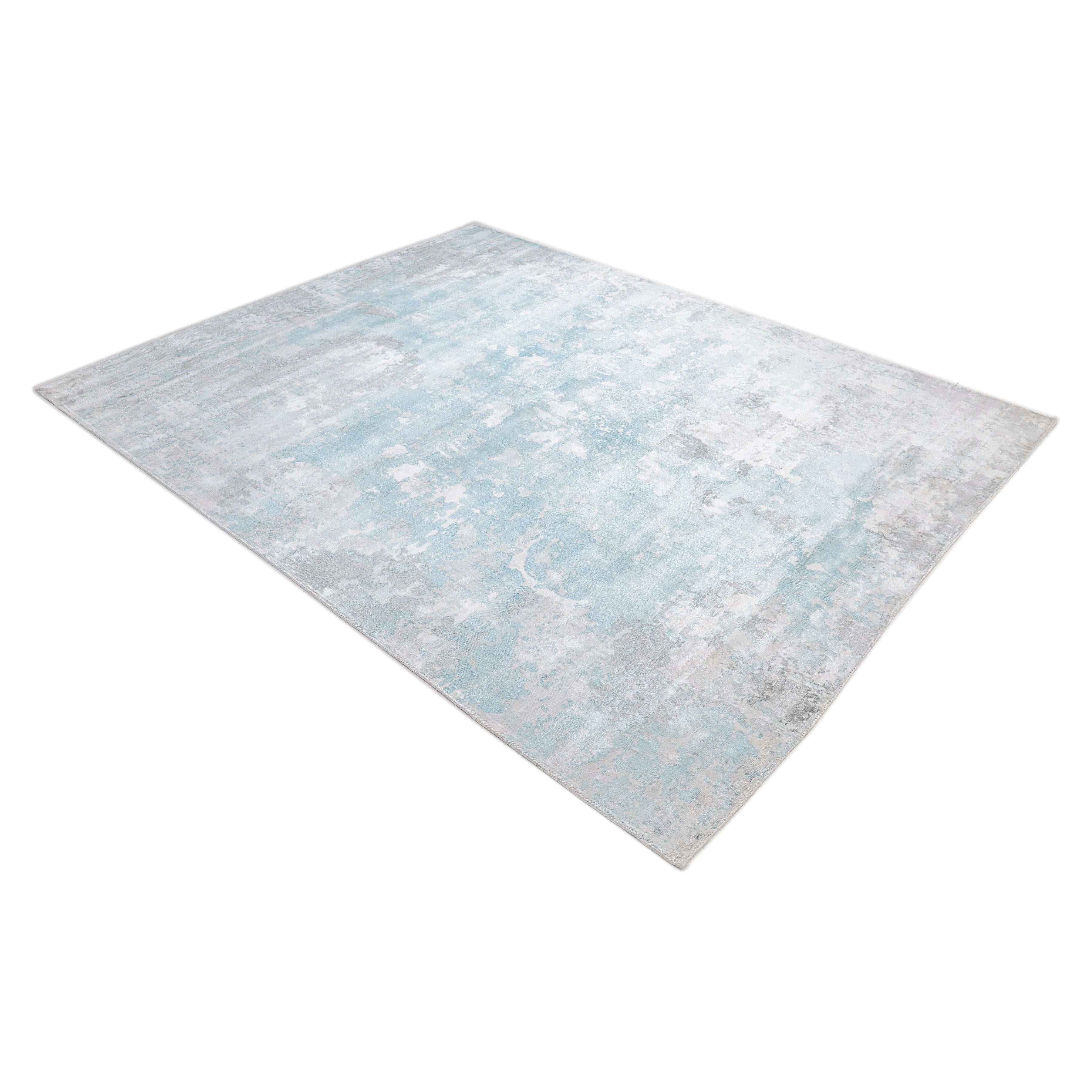 Contemporary Abstract Hand Made Elfenbein Bereich Teppich 3' 0