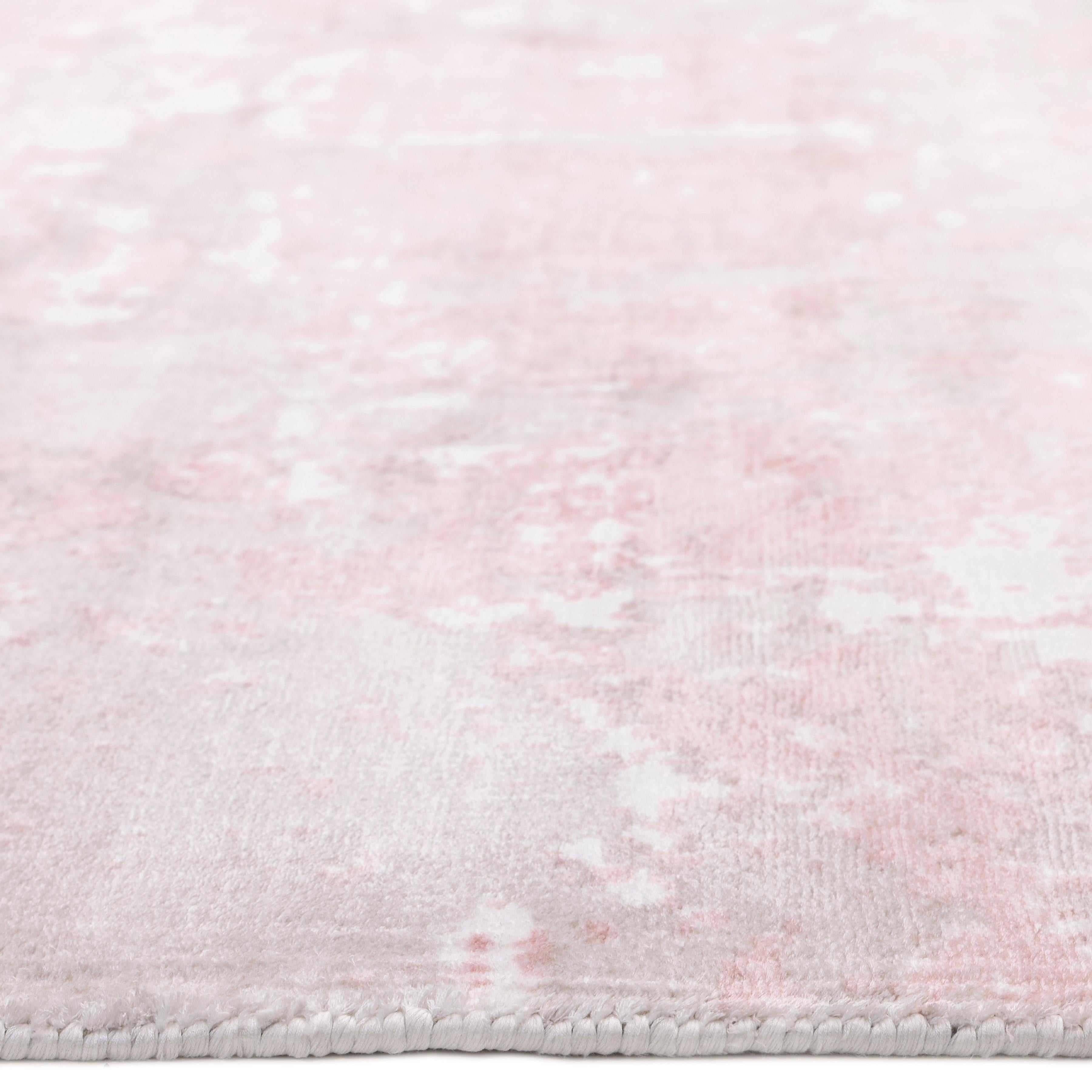 Tappeto astratto contemporaneo Hand Made Rosa 3' 0