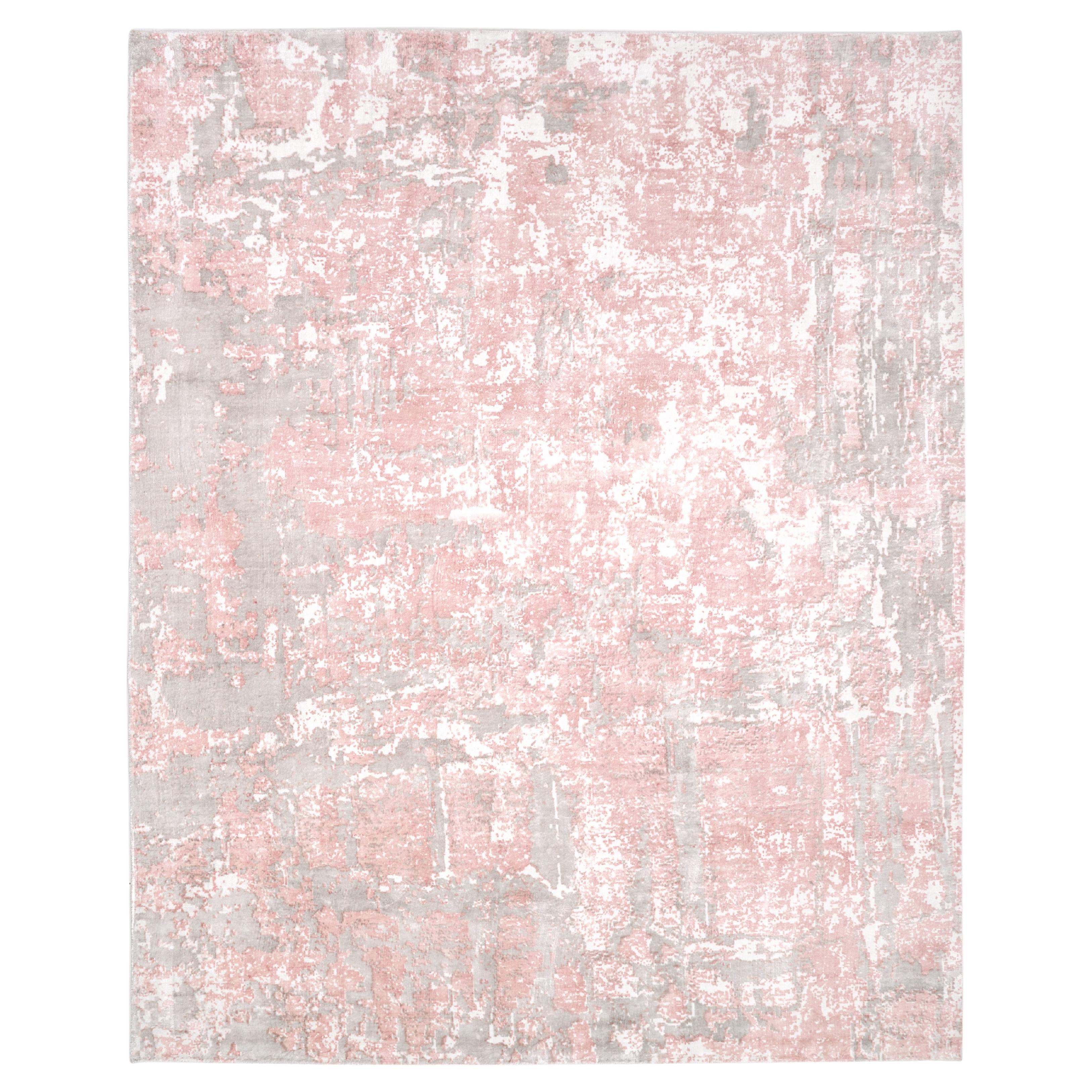 Contemporary Abstract Hand Made Pink Area Rug 3' 0" x 5' 0"