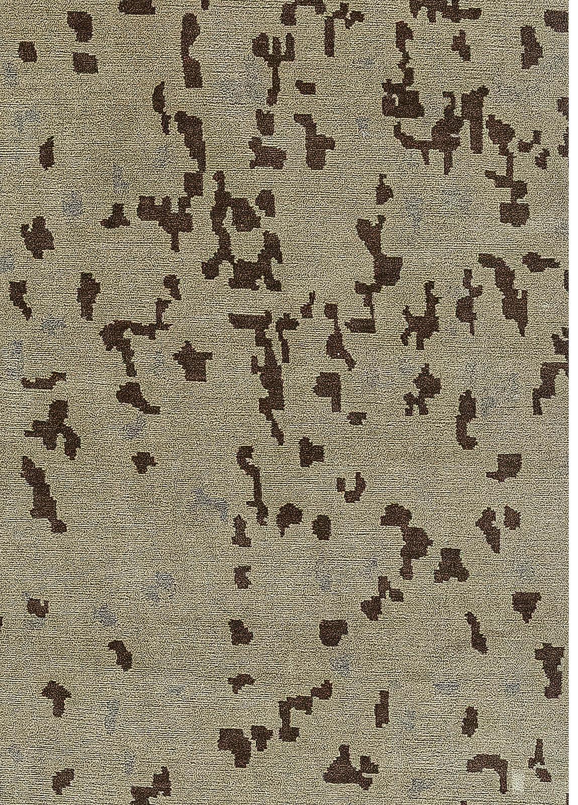 Noué à la main Tapis contemporain abstrait en soie et laine fait à la main par Doris Leslie Blau en vente