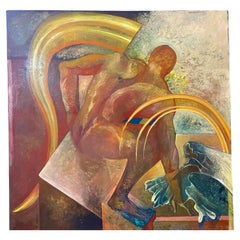 Pintura contemporánea abstracta italiana firmada
