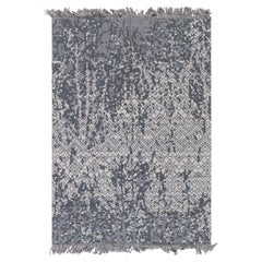 Contemporary Abstract Light Gray Handmade Carpet "Obscura" by Doris Leslie Blau