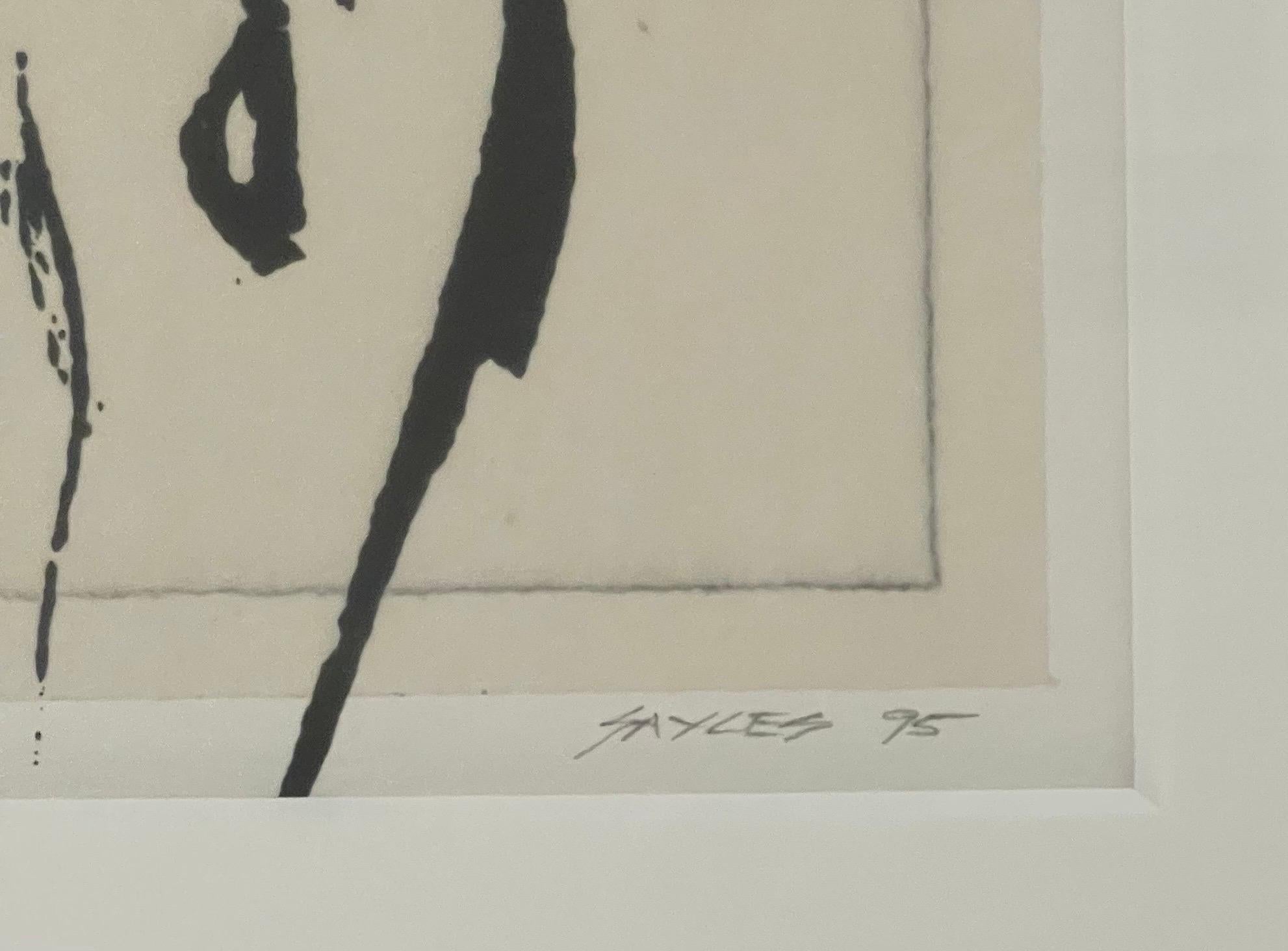 Bois Lithographie abstraite contemporaine de Dan Sayles en vente