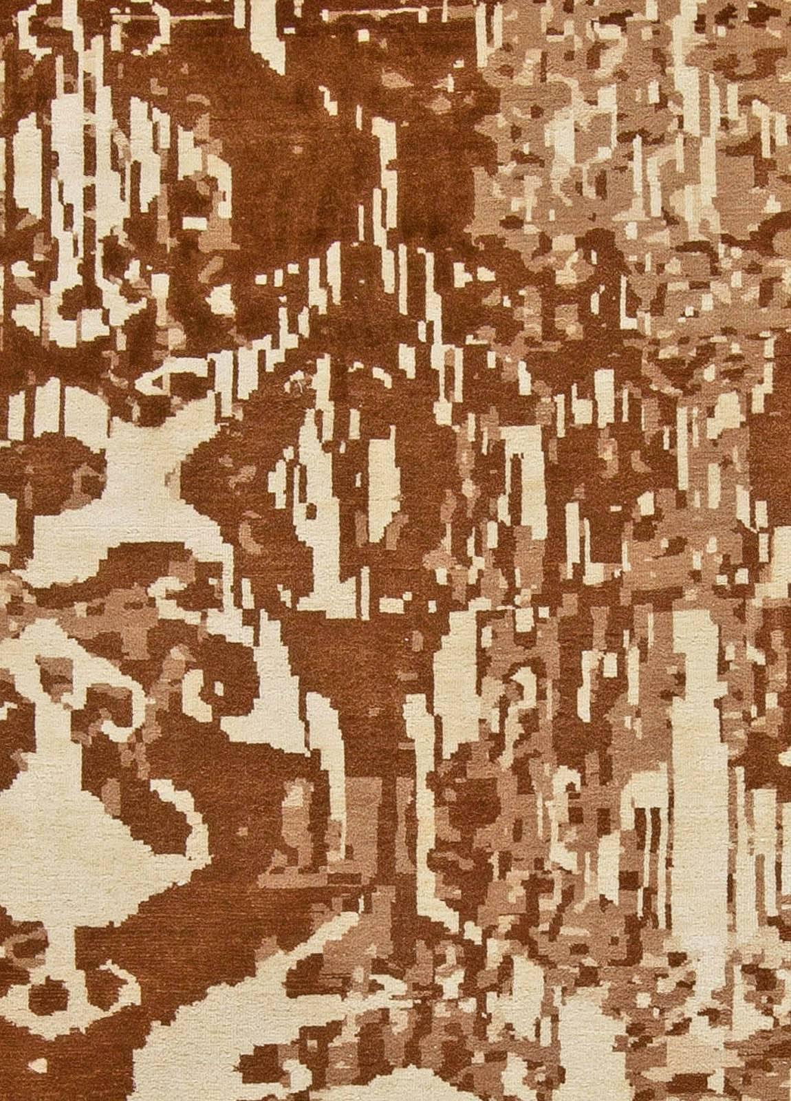 Tapis abstrait contemporain en laine luria nouée à la main par Doris Leslie Blau.
Taille : 342 x 431 cm (11'3