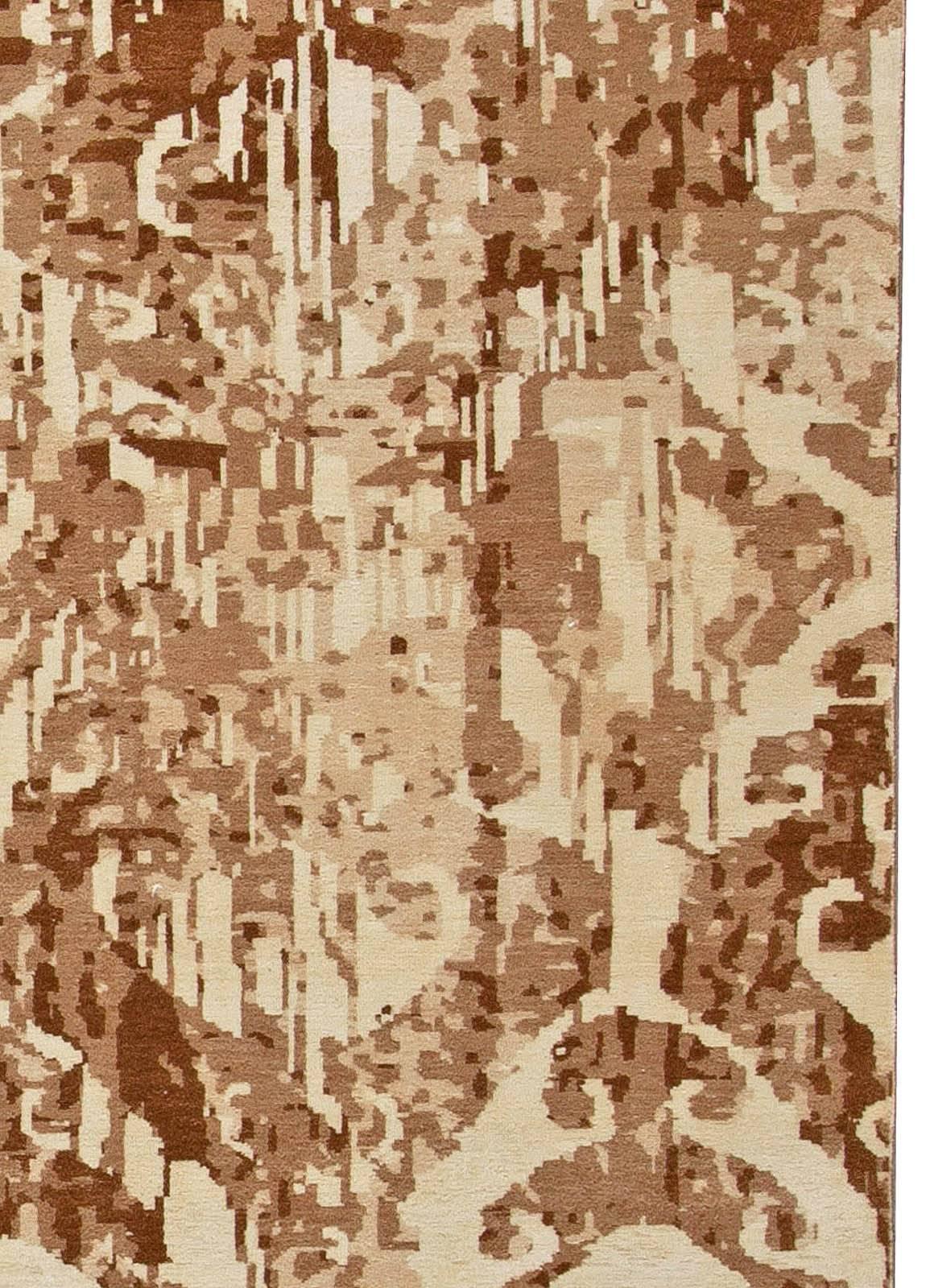 Modern Contemporary Abstract Luria Hand Knotted Wool Rug by Doris Leslie Blau For Sale