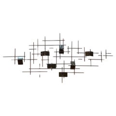 Contemporary Abstract Metal Steel wall sculpture by California Artist