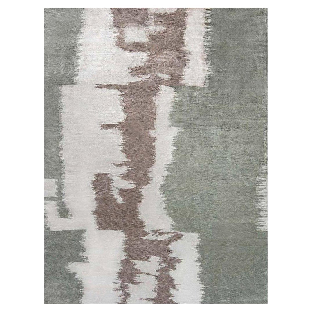 Luxurious Silk Rug with Grey Crocodile Skin Design by Doris Leslie Blau ...