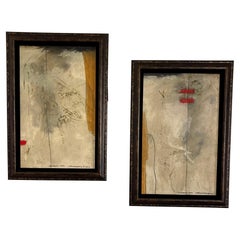 Contemporary Abstract Mixed Media Paintings by John Baughman, Pair, 2003