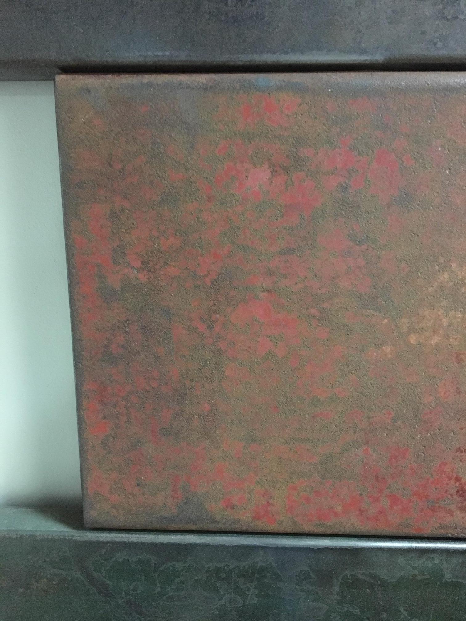 Red Center
found sheet metal
33.5 x 36 in.

Artist statement

I seldom use stock material, but prefer distressed and rusted steel that has been scarred, bent, and made imperfect. In this state, the material becomes quite beautiful. There are
