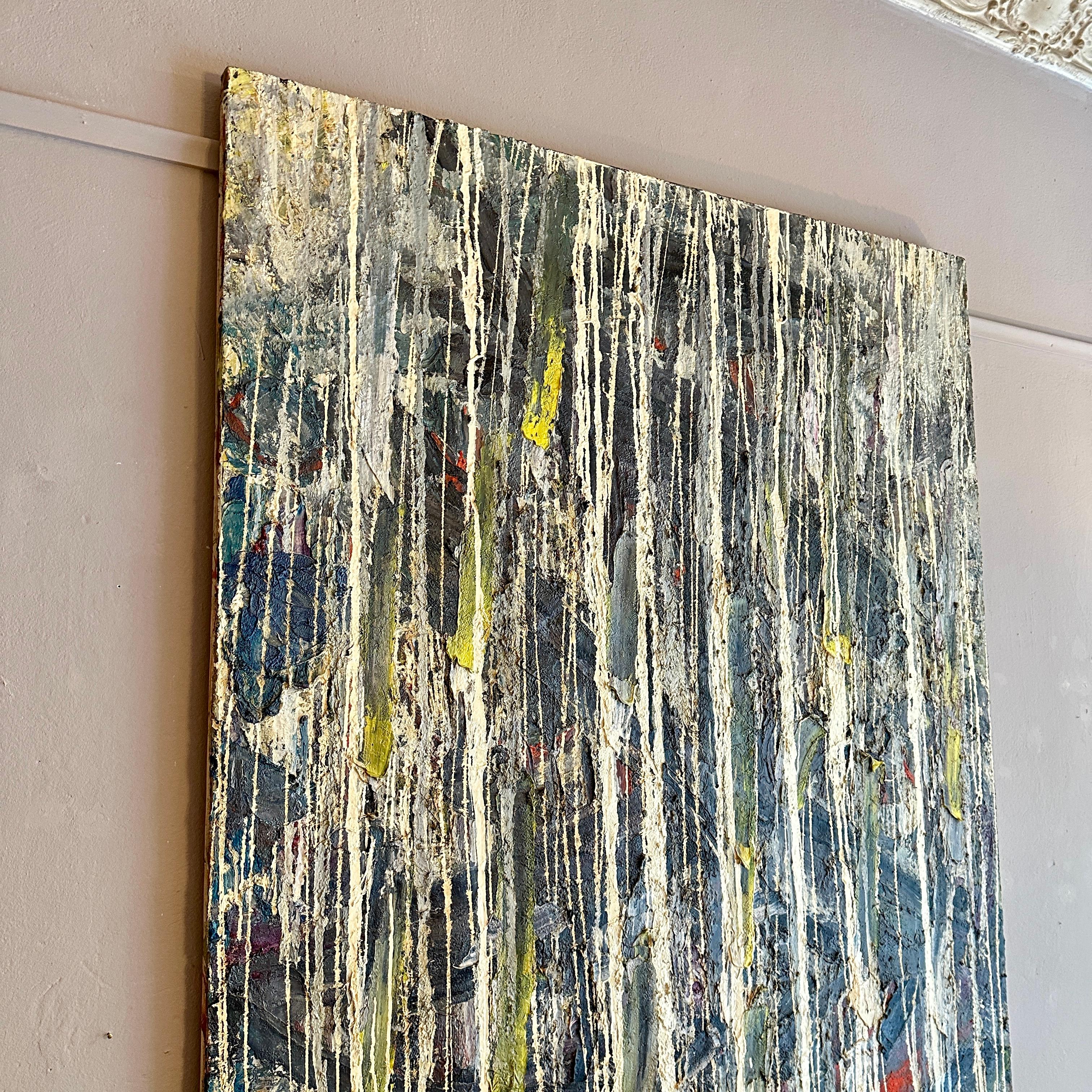 Contemporary Abstract Multicolored Oil Painting von Tomas Imrich , um 1980 (Deutsch) im Angebot
