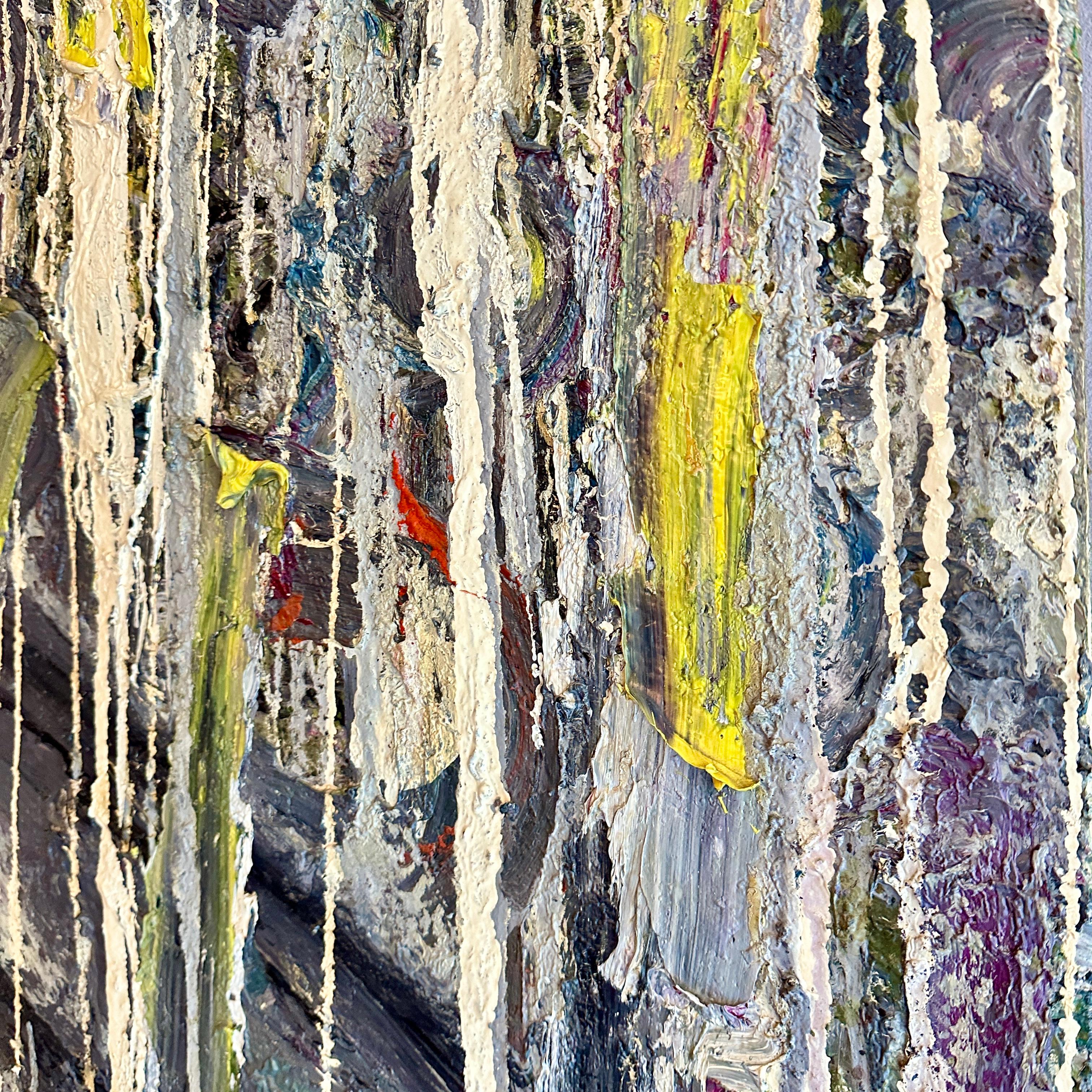 Contemporary Abstract Multicolored Oil Painting von Tomas Imrich , um 1980 (Ende des 20. Jahrhunderts) im Angebot
